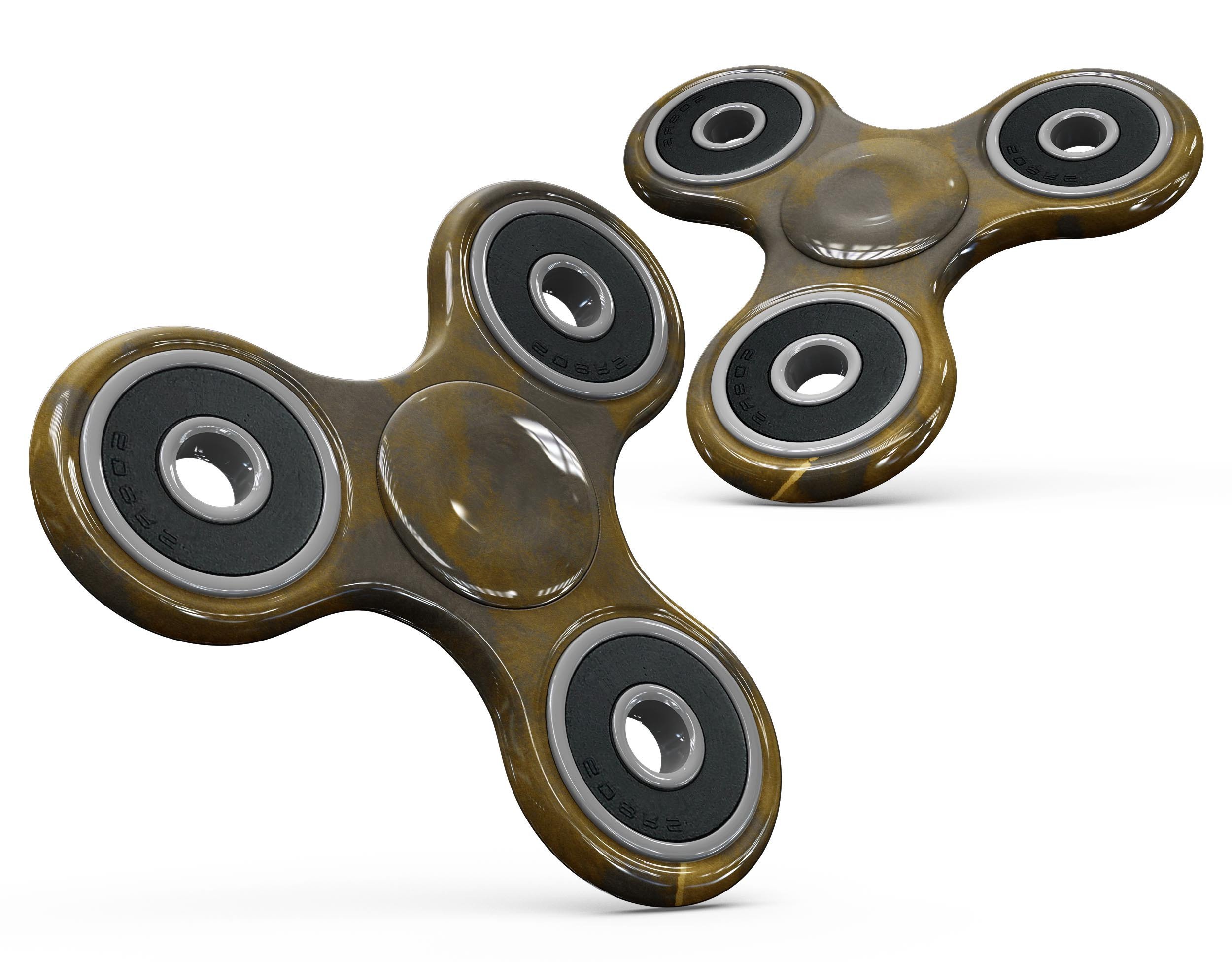 Dark Gold Caverns Full-Body Skin-Kit for fidget spinner, showcasing a unique design and premium vinyl material.