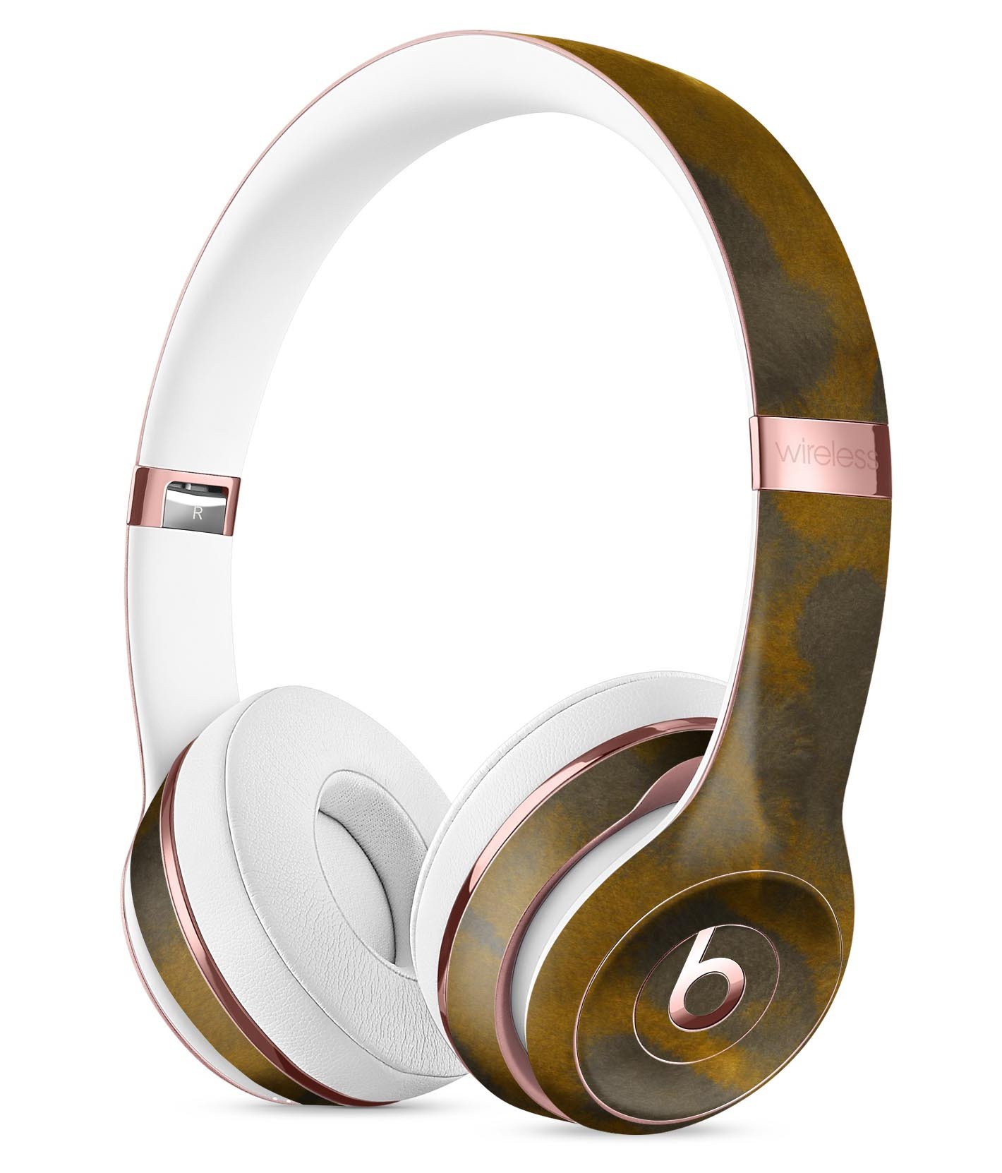 Dark Gold Caverns Full-Body Skin Kit for Beats by Dre Solo 3, showcasing a stylish design and premium vinyl material.