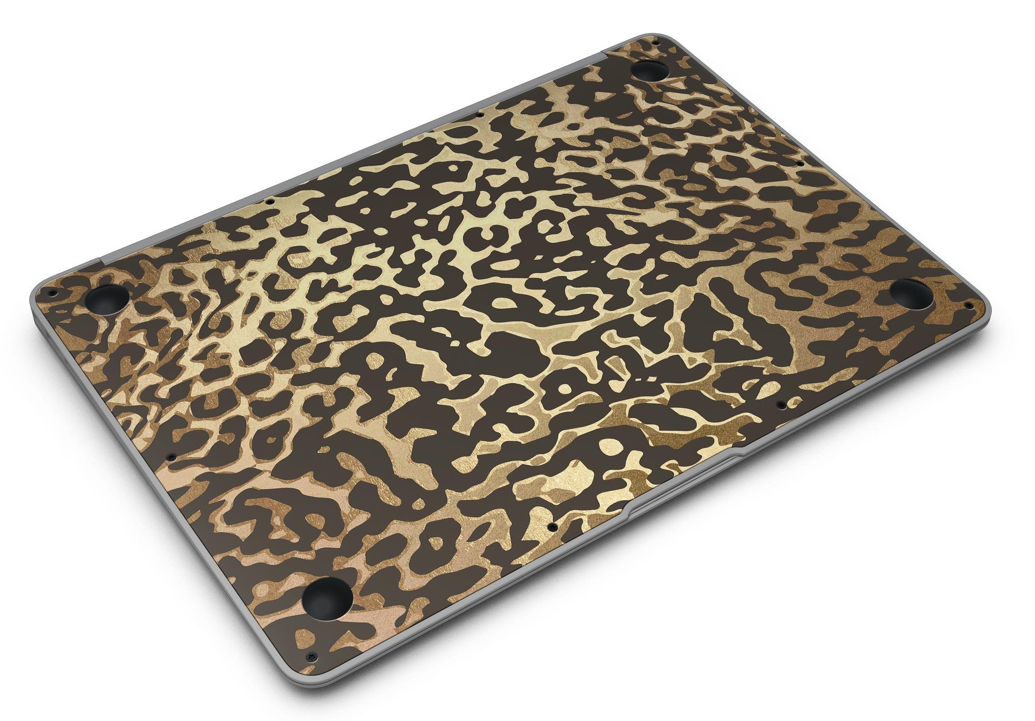 Dark Gold Flaked Animal v1 MacBook Air Skin Kit showcasing a stylish design with premium vinyl material.