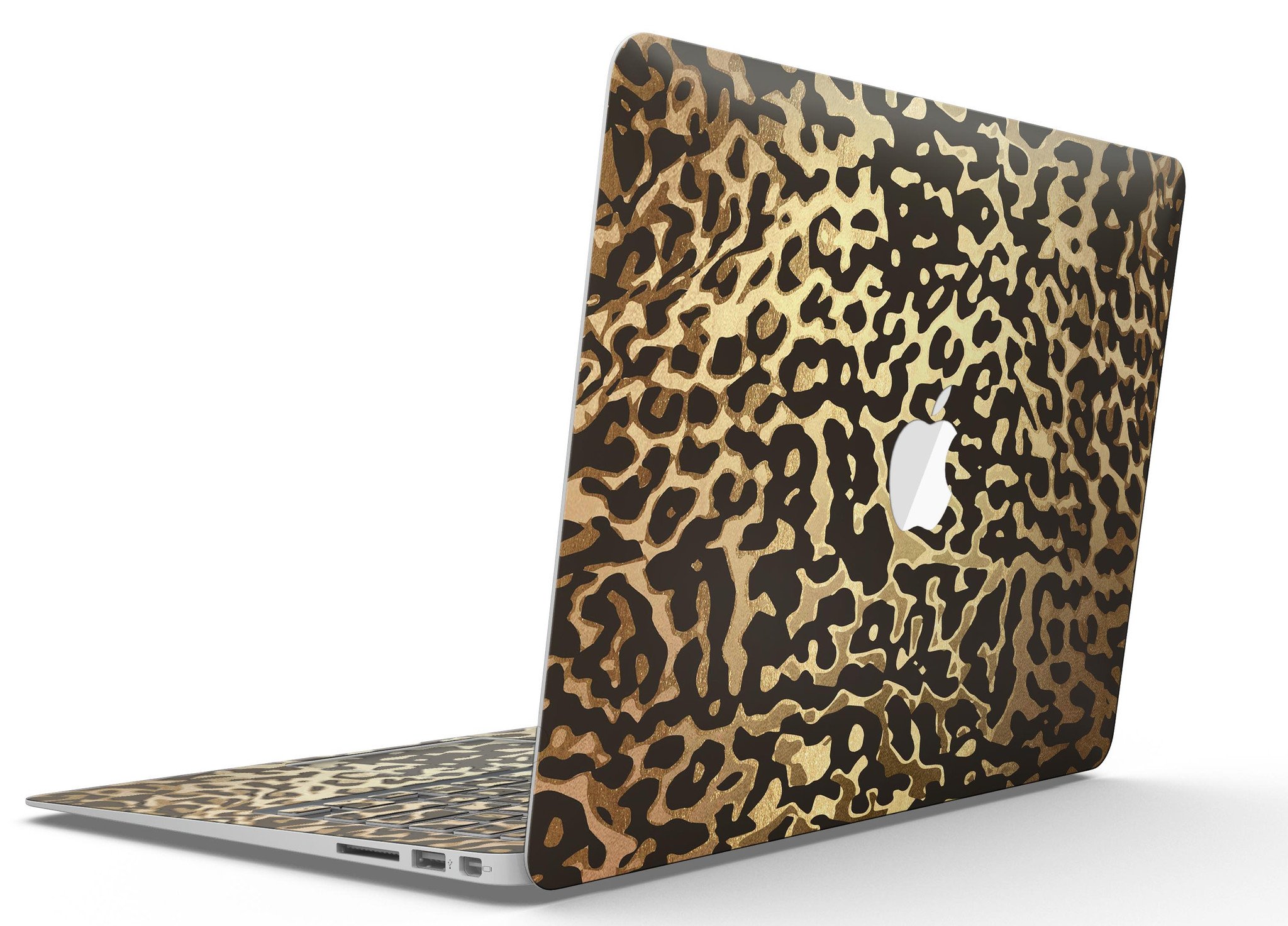 Dark Gold Flaked Animal v1 MacBook Air Skin Kit showcasing a stylish design with premium vinyl material.