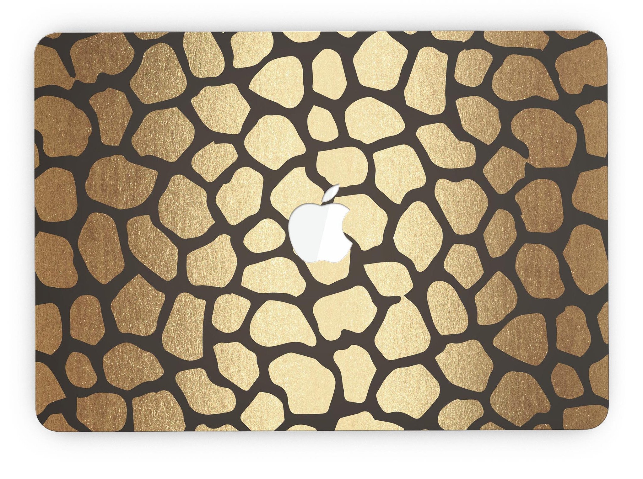 Dark Gold Flaked Animal v2 skin for MacBook Pro with Retina Display, showcasing a stylish design that protects the device.