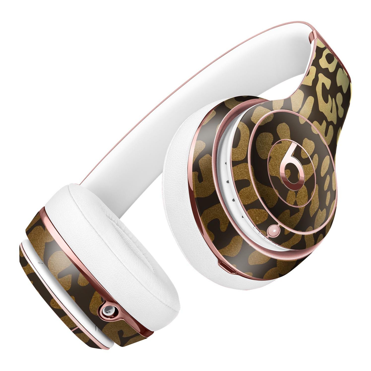 Dark Gold Flaked Animal v3 Full-Body Skin Kit designed for Beats by Dre Solo 3 Wireless Headphones, showcasing a stylish and protective design.