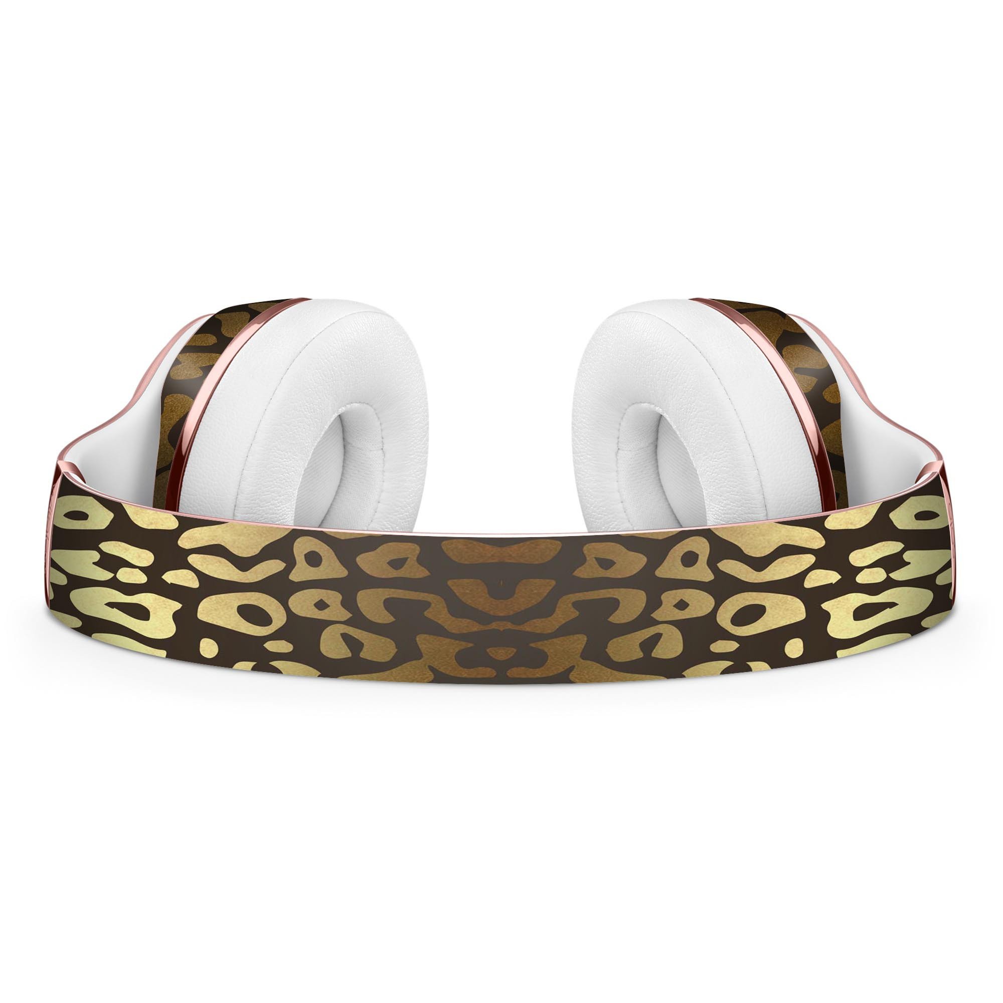 Dark Gold Flaked Animal v3 Full-Body Skin Kit designed for Beats by Dre Solo 3 Wireless Headphones, showcasing a stylish and protective design.