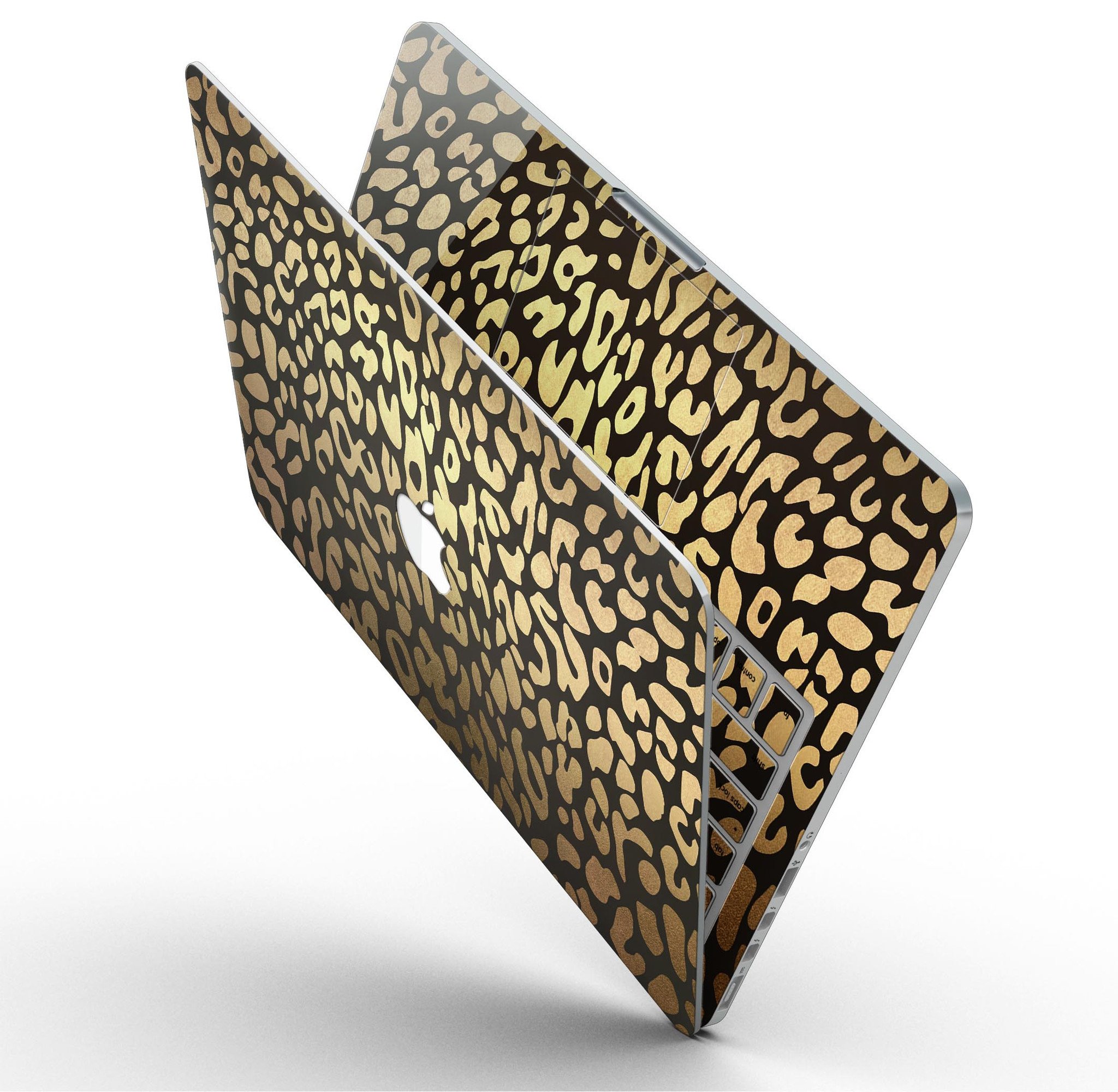 Dark Gold Flaked Animal v3 skin for MacBook Pro with Retina Display, showcasing a stylish design that protects the device.