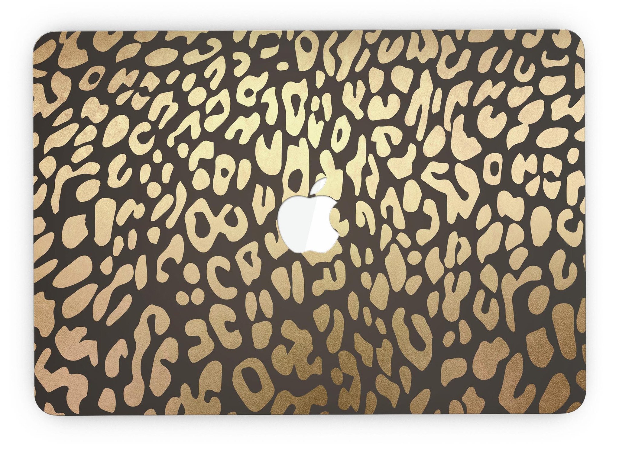 Dark Gold Flaked Animal v3 skin for MacBook Pro with Retina Display, showcasing a stylish design that protects the device.