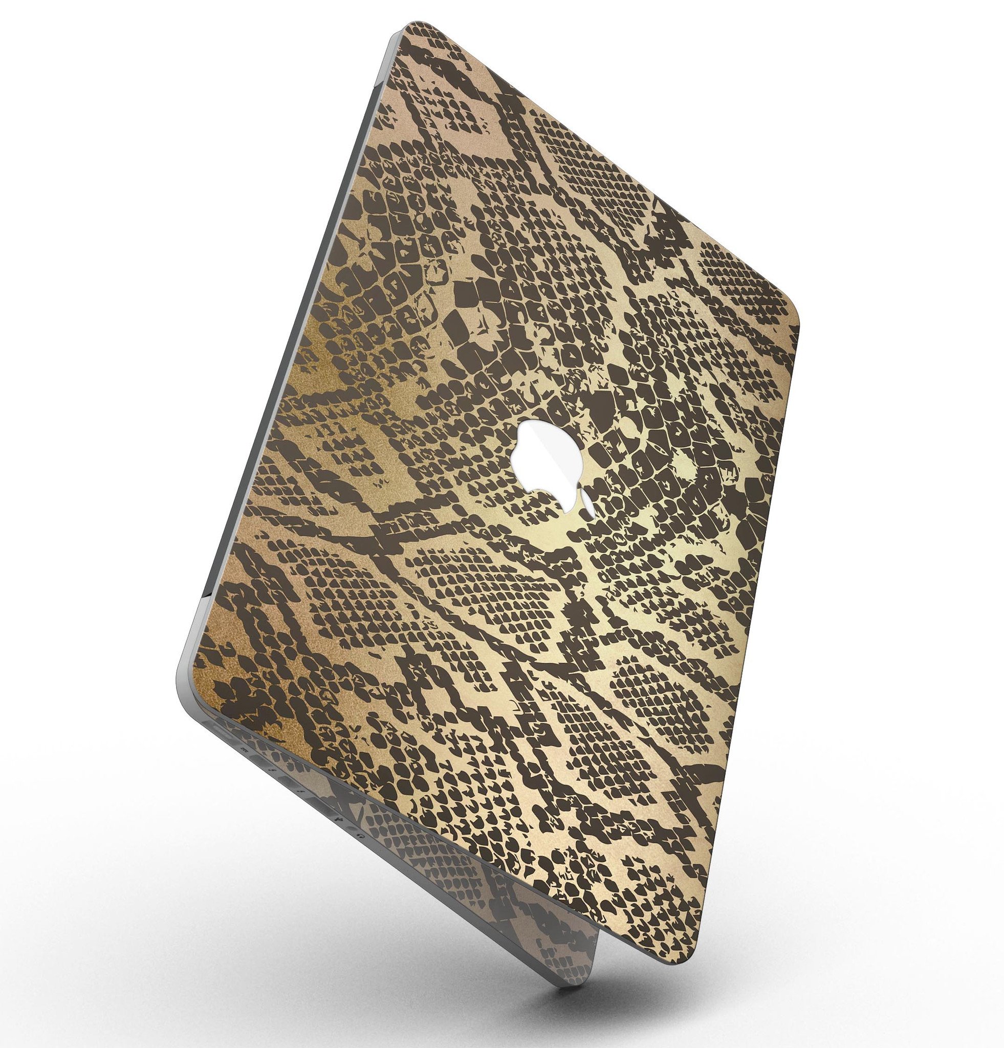 Dark Gold Flaked Animal v4 skin for MacBook Pro with Retina Display, showcasing a stylish design that protects the device.