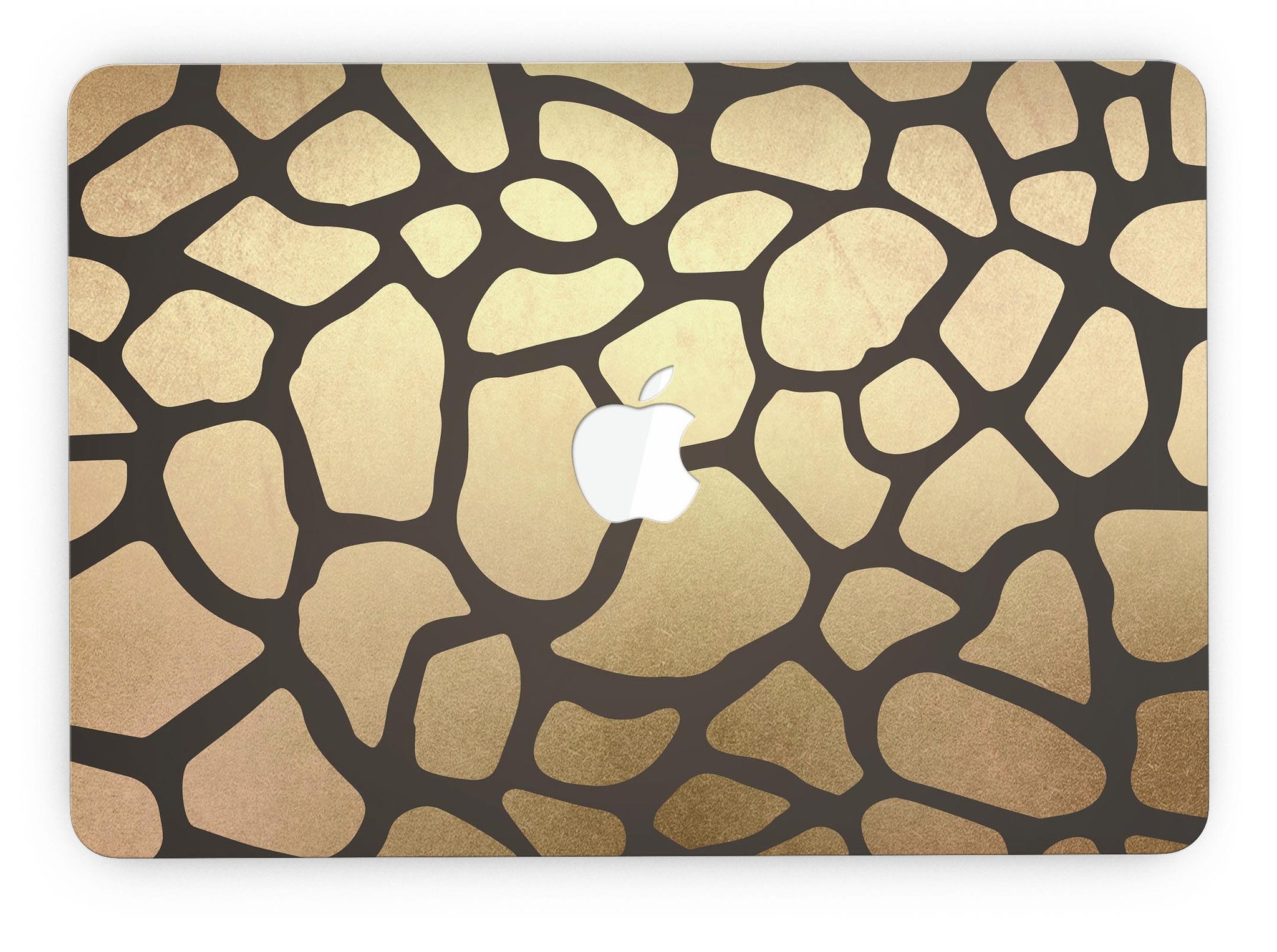 Dark Gold Flaked Animal v5 skin for MacBook Pro with Retina Display, showcasing a stylish design that protects the device.