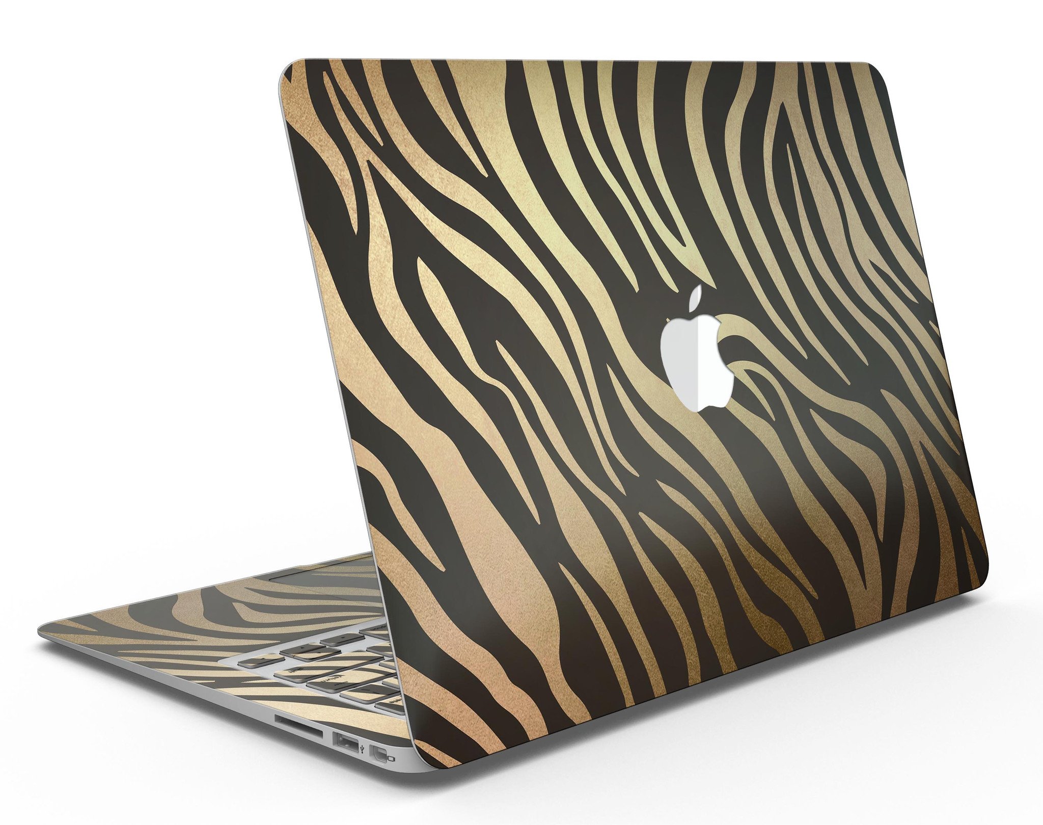 Dark Gold Flaked Animal v6 MacBook Air Skin Kit showcasing premium vinyl design.