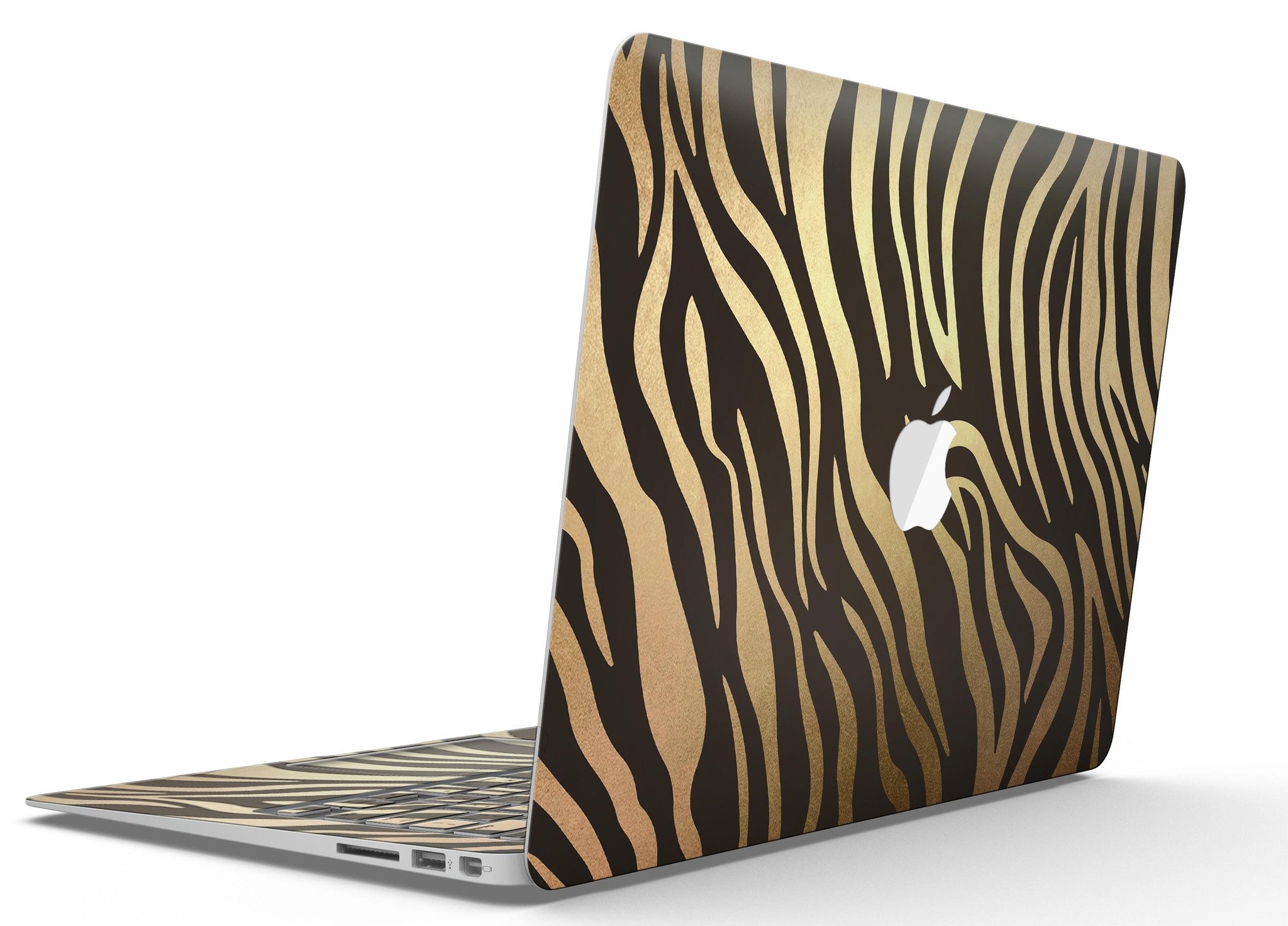 Dark Gold Flaked Animal v6 MacBook Air Skin Kit showcasing premium vinyl design.