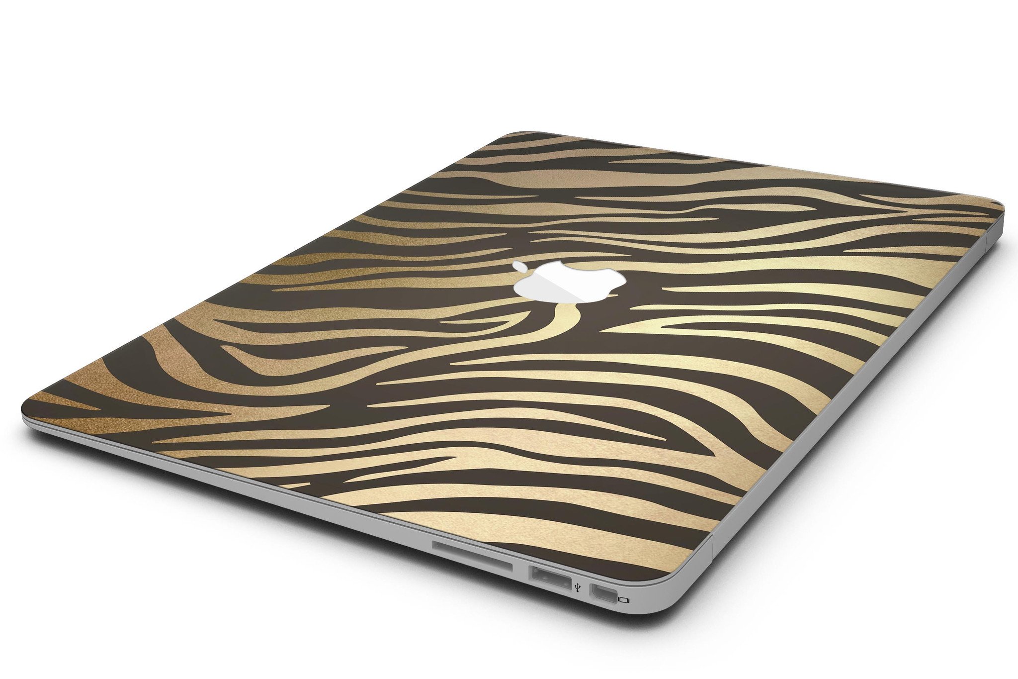 Dark Gold Flaked Animal v6 MacBook Air Skin Kit showcasing premium vinyl design.