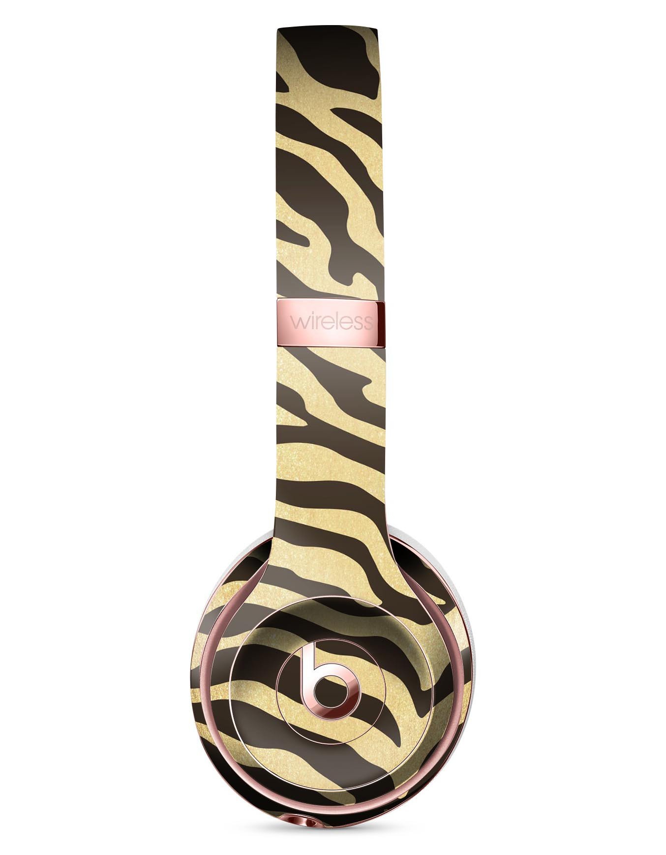 Dark Gold Flaked Animal v7 Full-Body Skin Kit for Beats by Dre Solo 3 Wireless Headphones, showcasing a stylish design and premium vinyl material.