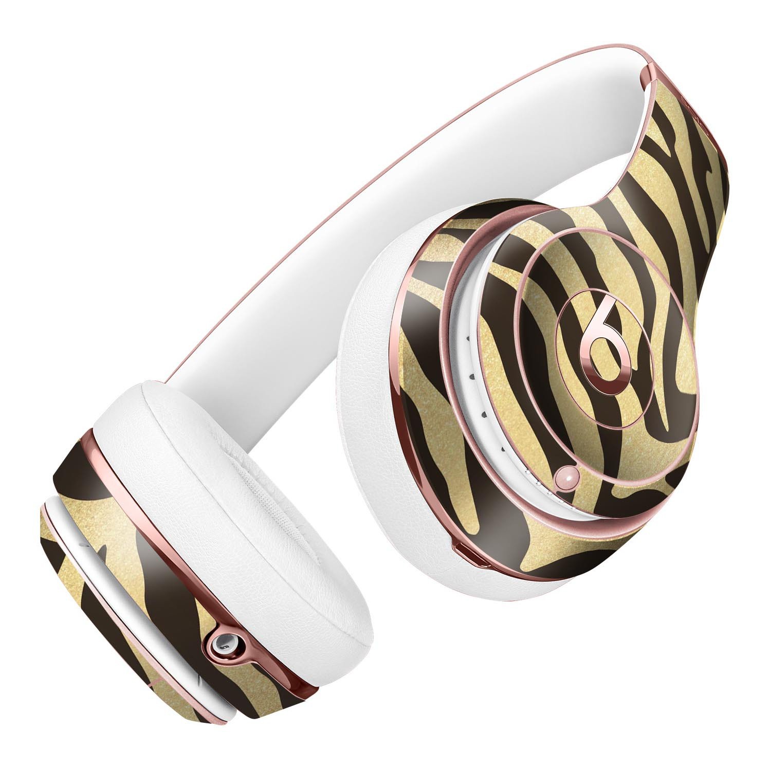 Dark Gold Flaked Animal v7 Full-Body Skin Kit for Beats by Dre Solo 3 Wireless Headphones, showcasing a stylish design and premium vinyl material.