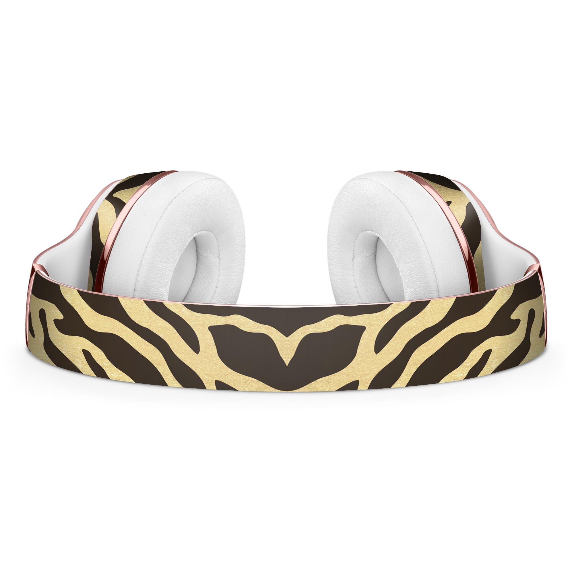 Dark Gold Flaked Animal v7 Full-Body Skin Kit for Beats by Dre Solo 3 Wireless Headphones, showcasing a stylish design and premium vinyl material.