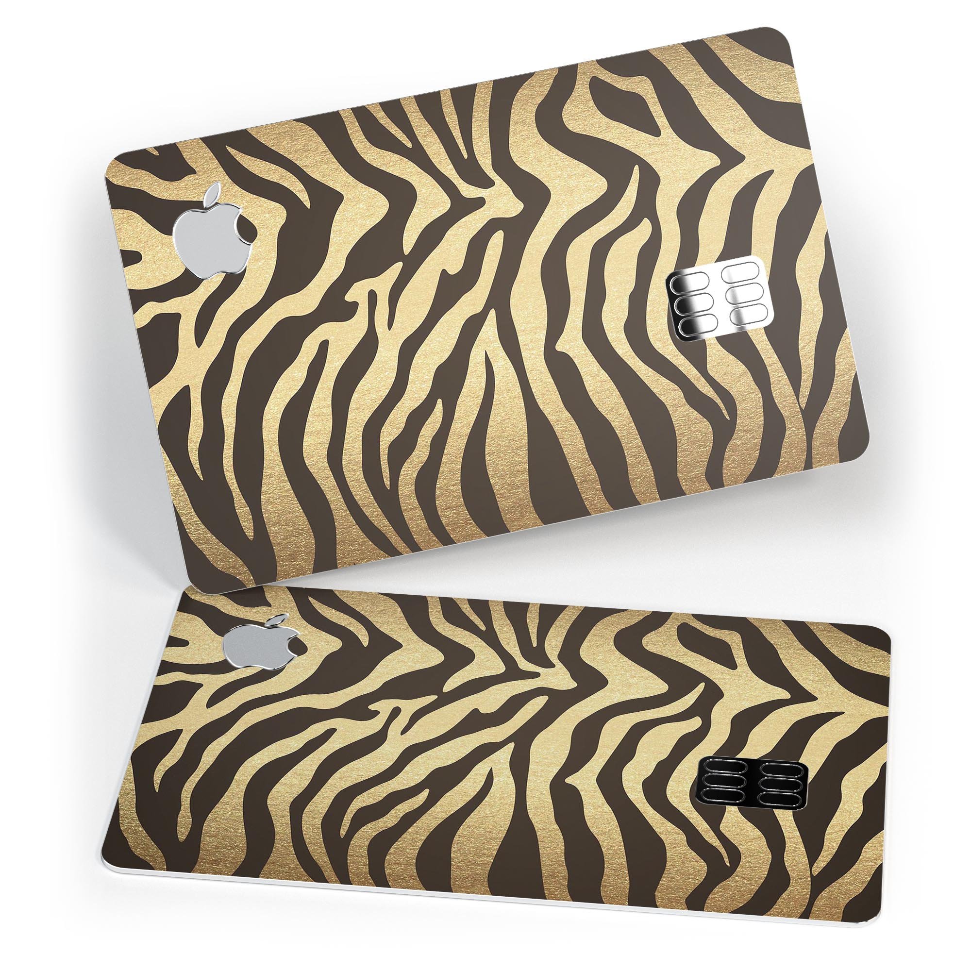 Dark Gold Flaked Animal v7 decal skin for Apple Card, showcasing premium design and protective features.