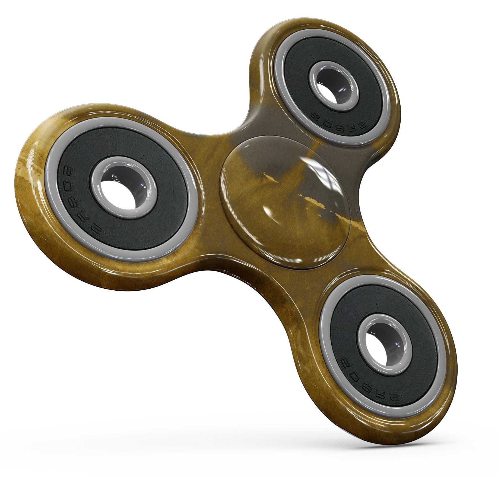 Dark Gray and Gold Cavern Full-Body Fidget Spinner Skin-Kit showcasing its stylish design and premium vinyl material.