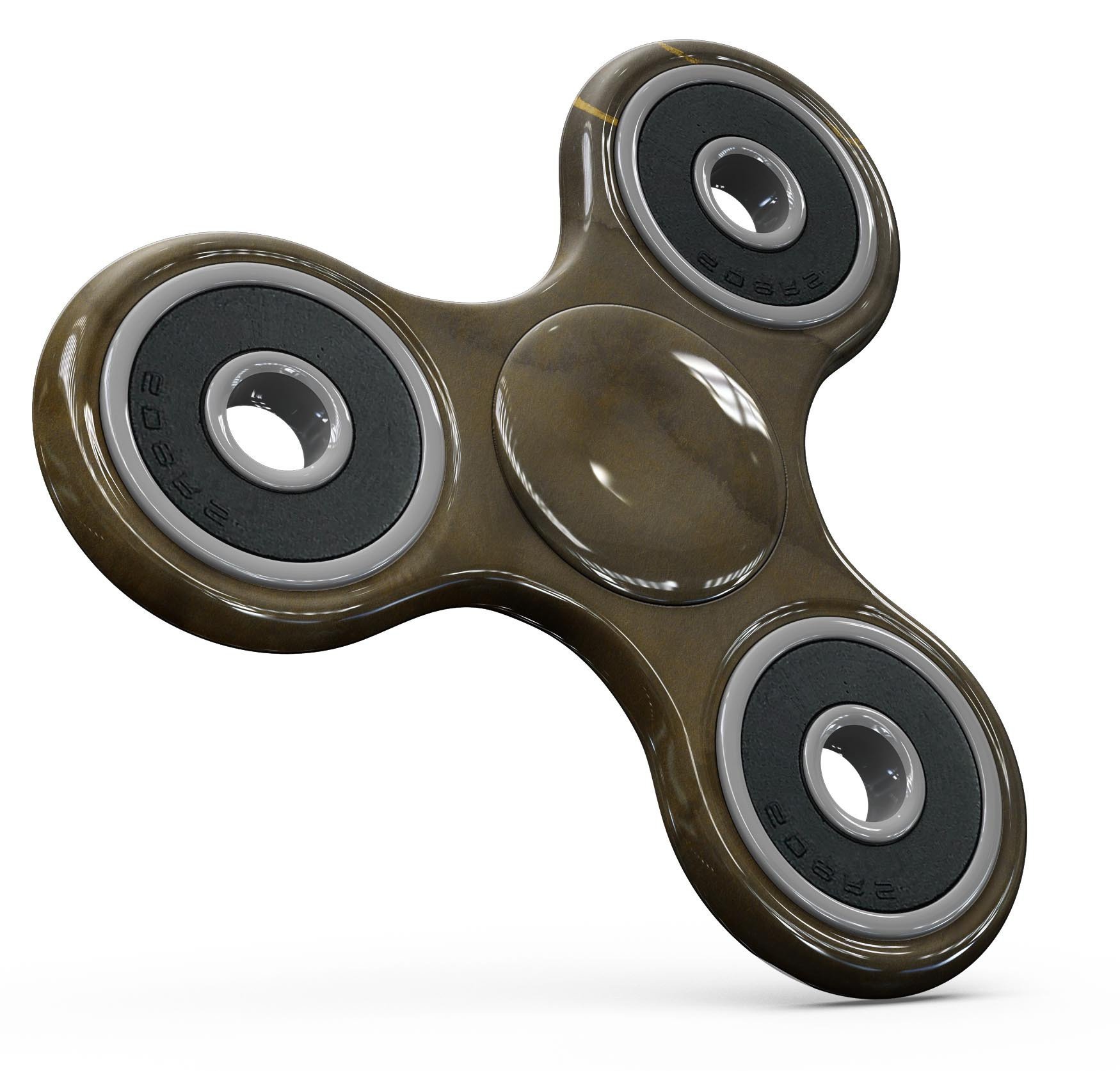 Dark Gray Watercolor Stains Full-Body Skin-Kit for fidget spinner, showcasing a stylish design and premium vinyl material.