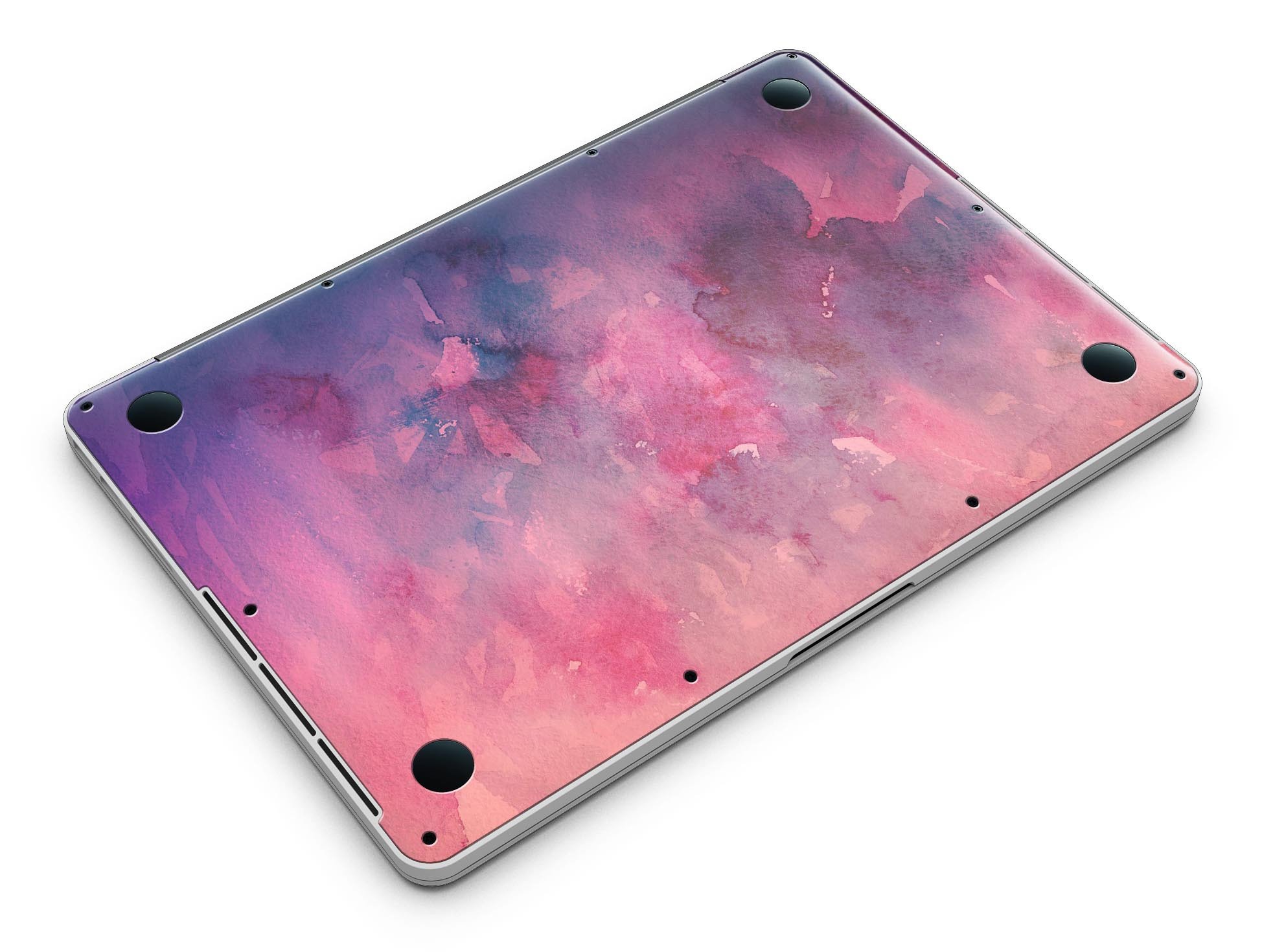 Dark Pink 53 Absorbed Watercolor Texture skin for MacBook Pro with Retina Display, showcasing vibrant colors and a stylish design.