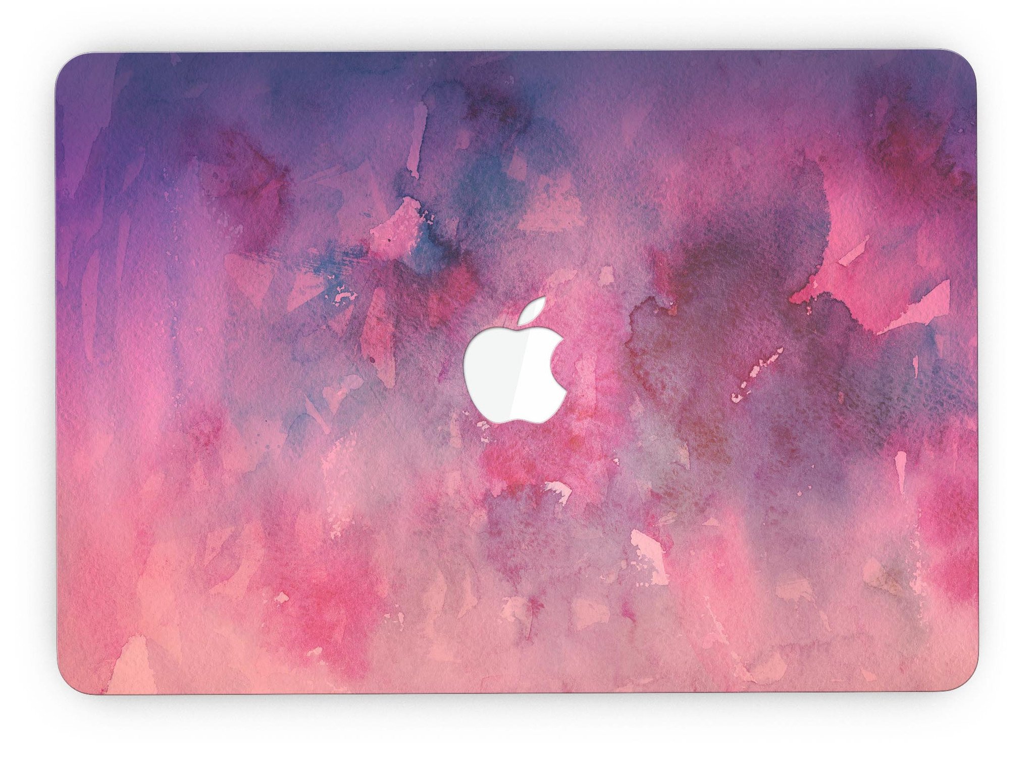 Dark Pink 53 Absorbed Watercolor Texture skin for MacBook Pro with Retina Display, showcasing vibrant colors and a stylish design.