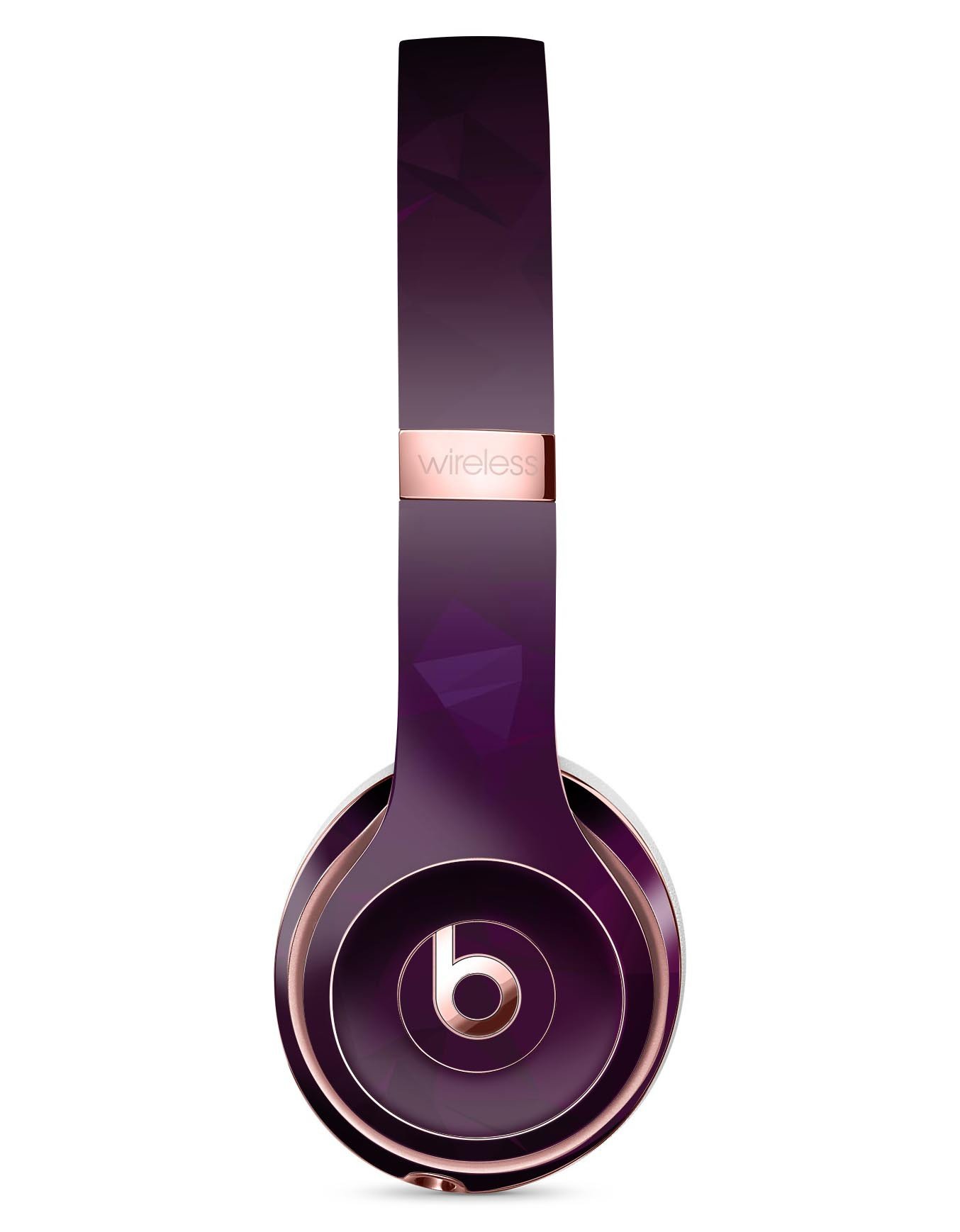 Dark Pink Geometric V16 Full-Body Skin Kit for Beats by Dre Solo 3, showcasing a stylish design that protects headphones.