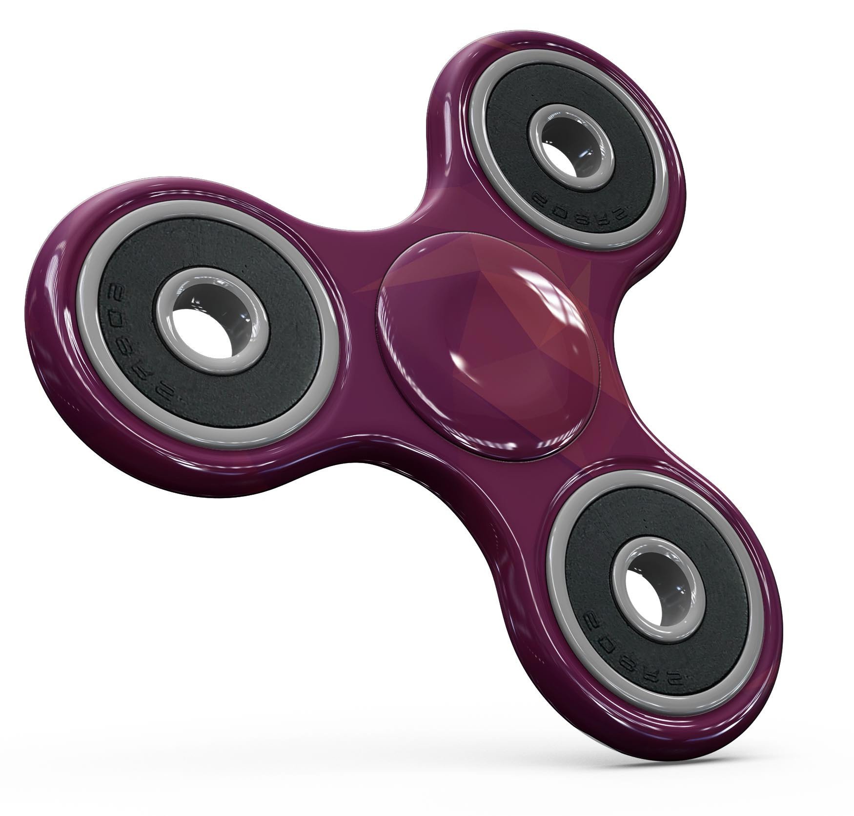 Dark Pink Geometric V3 Full-Body Fidget Spinner Skin-Kit showcasing vibrant geometric patterns on premium vinyl.