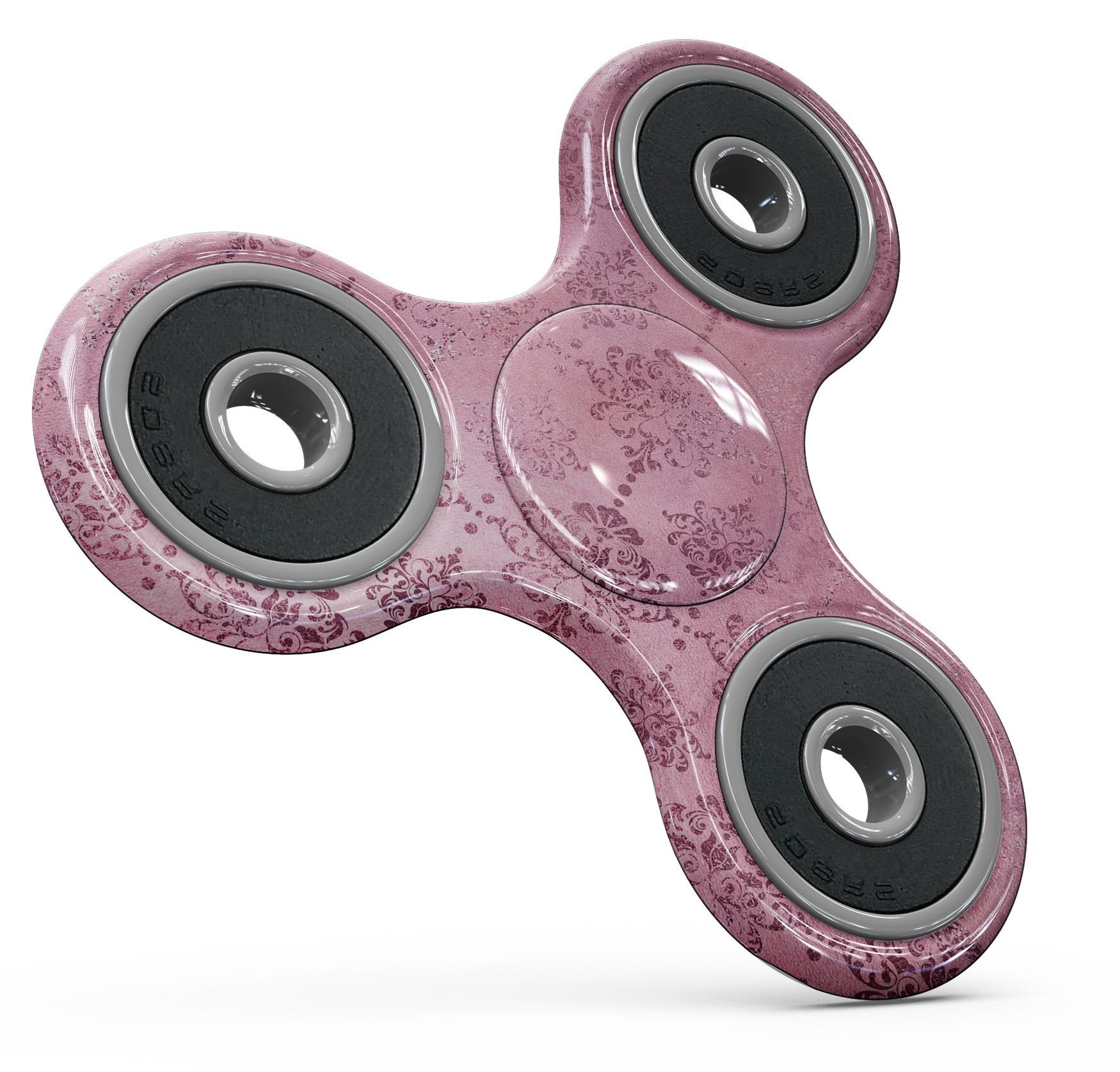 Dark Pink Royal Over Pattern Full-Body Fidget Spinner Skin-Kit showcasing vibrant design and premium vinyl material.