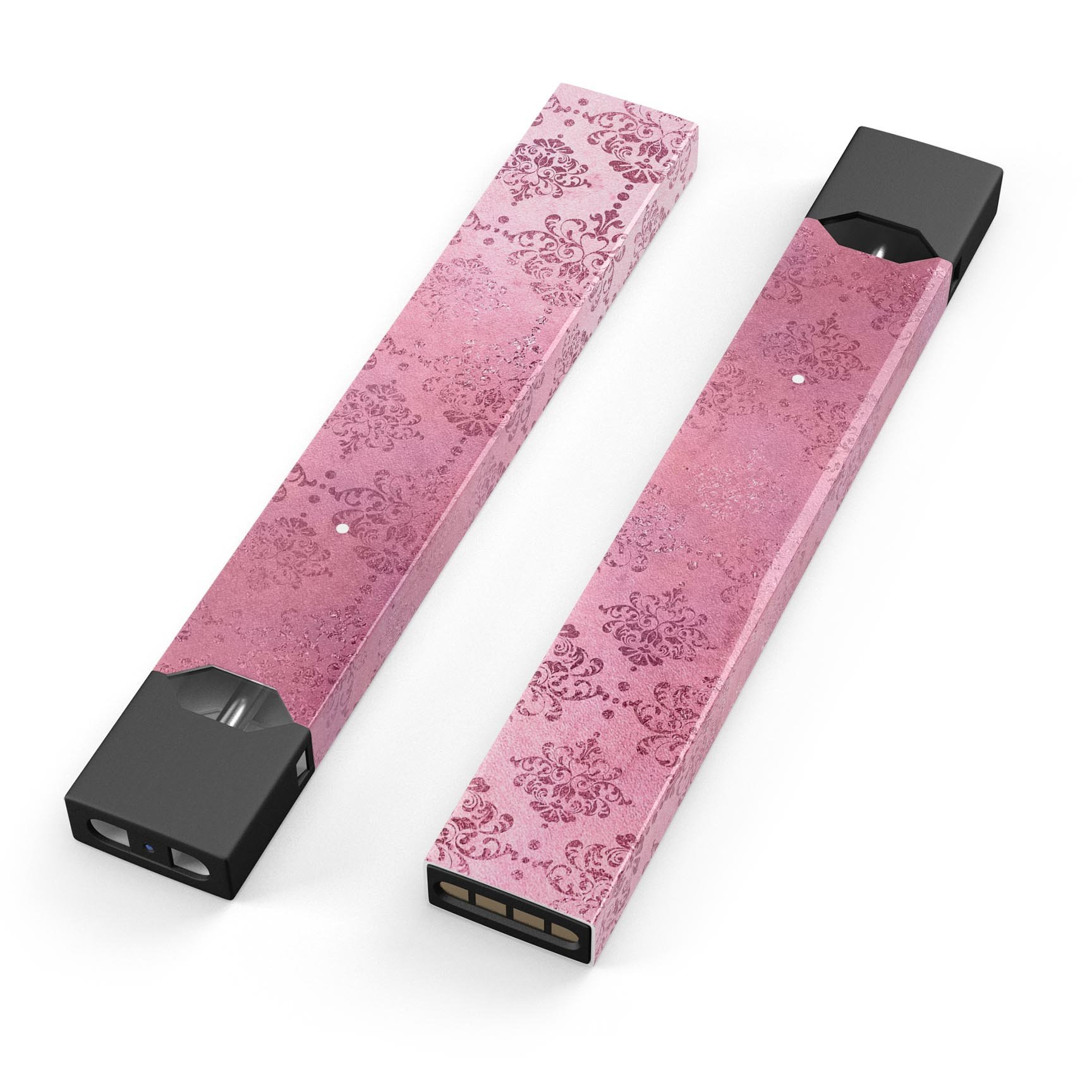 Dark Pink Royal Over Pattern skin-wrap for JUUL device, showcasing vibrant design and protective features.