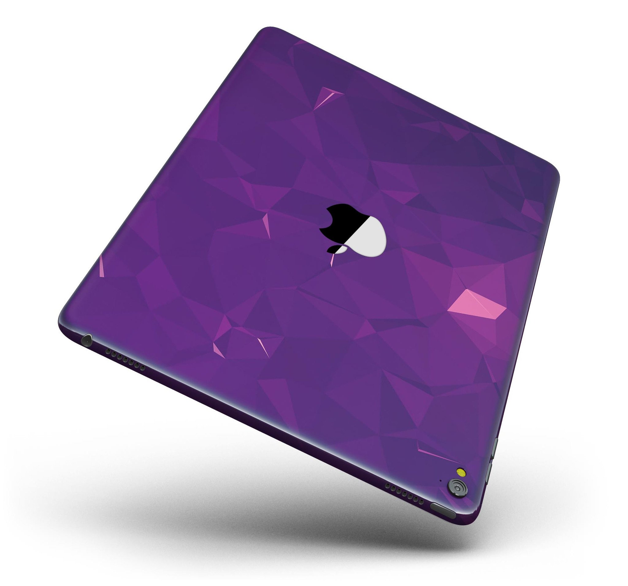 Dark Purple Geometric V15 Full Body Skin for iPad Pro, showcasing a stylish design with a premium vinyl finish.