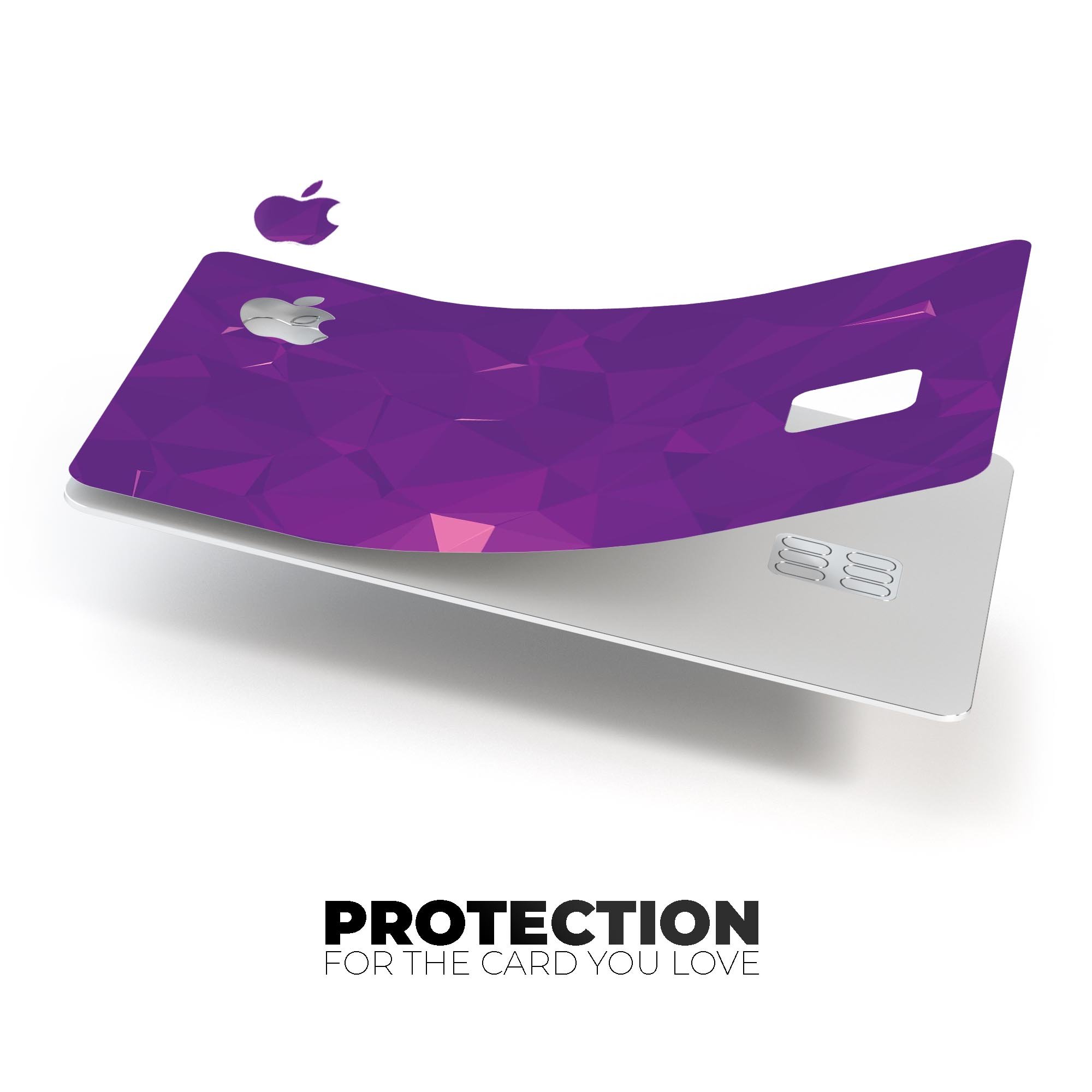 Dark Purple Geometric V15 decal skin for Apple Card, showcasing a stylish geometric design with a premium finish.