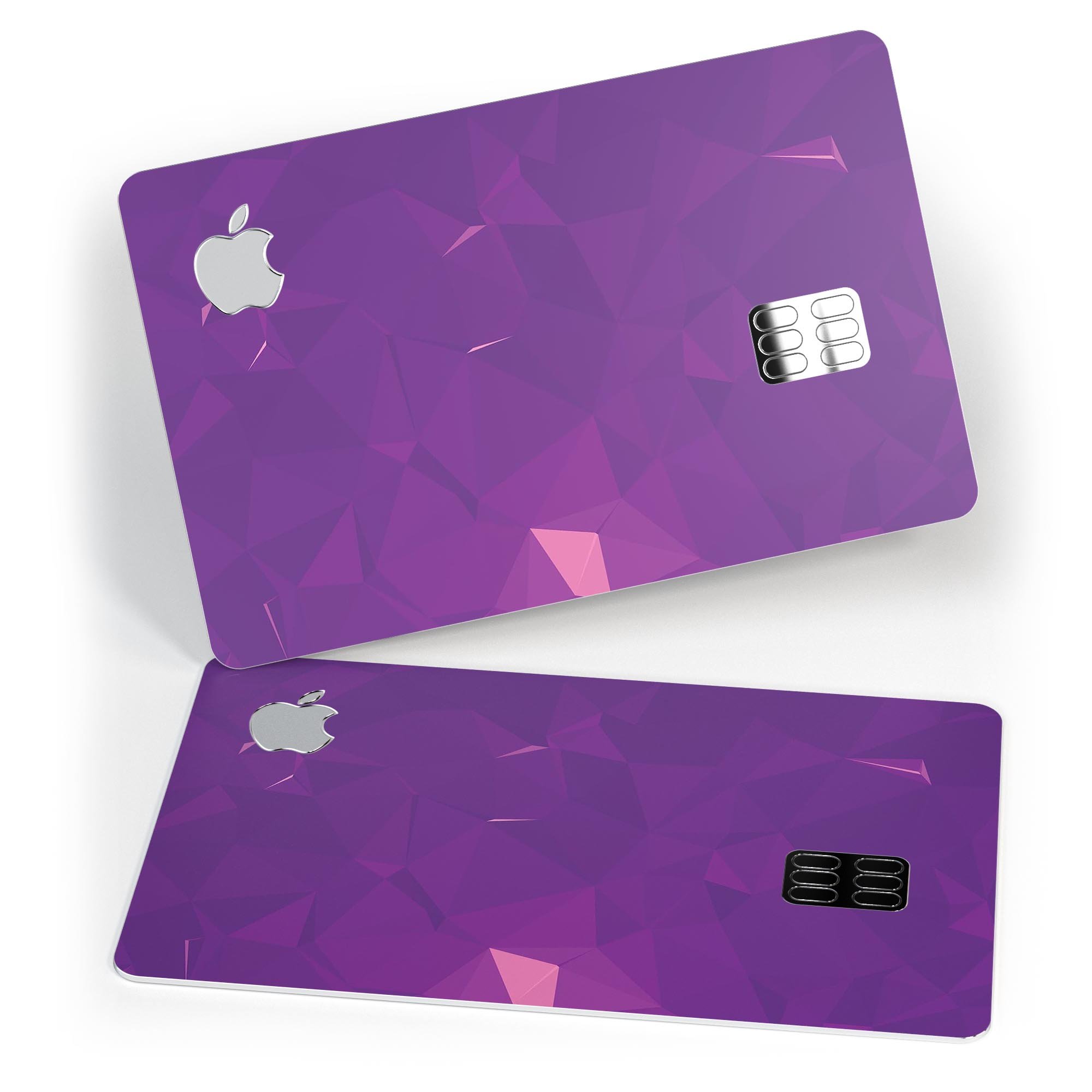 Dark Purple Geometric V15 decal skin for Apple Card, showcasing a stylish geometric design with a premium finish.