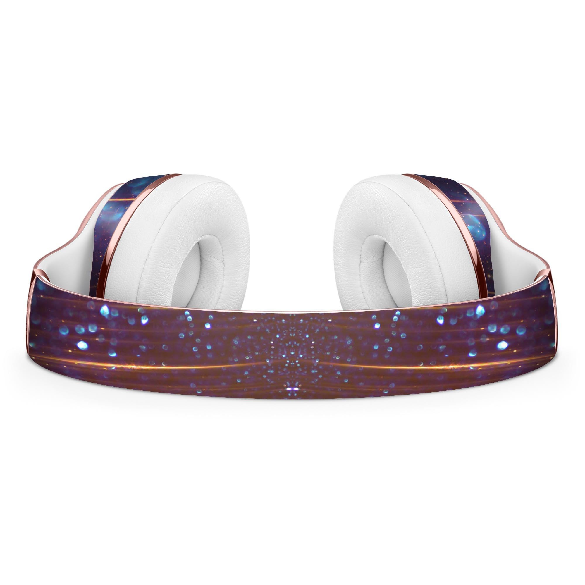 Dark Radiant Orbs of Blue Full-Body Skin Kit for Beats by Dre Solo 3 Wireless Headphones, showcasing vibrant blue orbs with streaks.