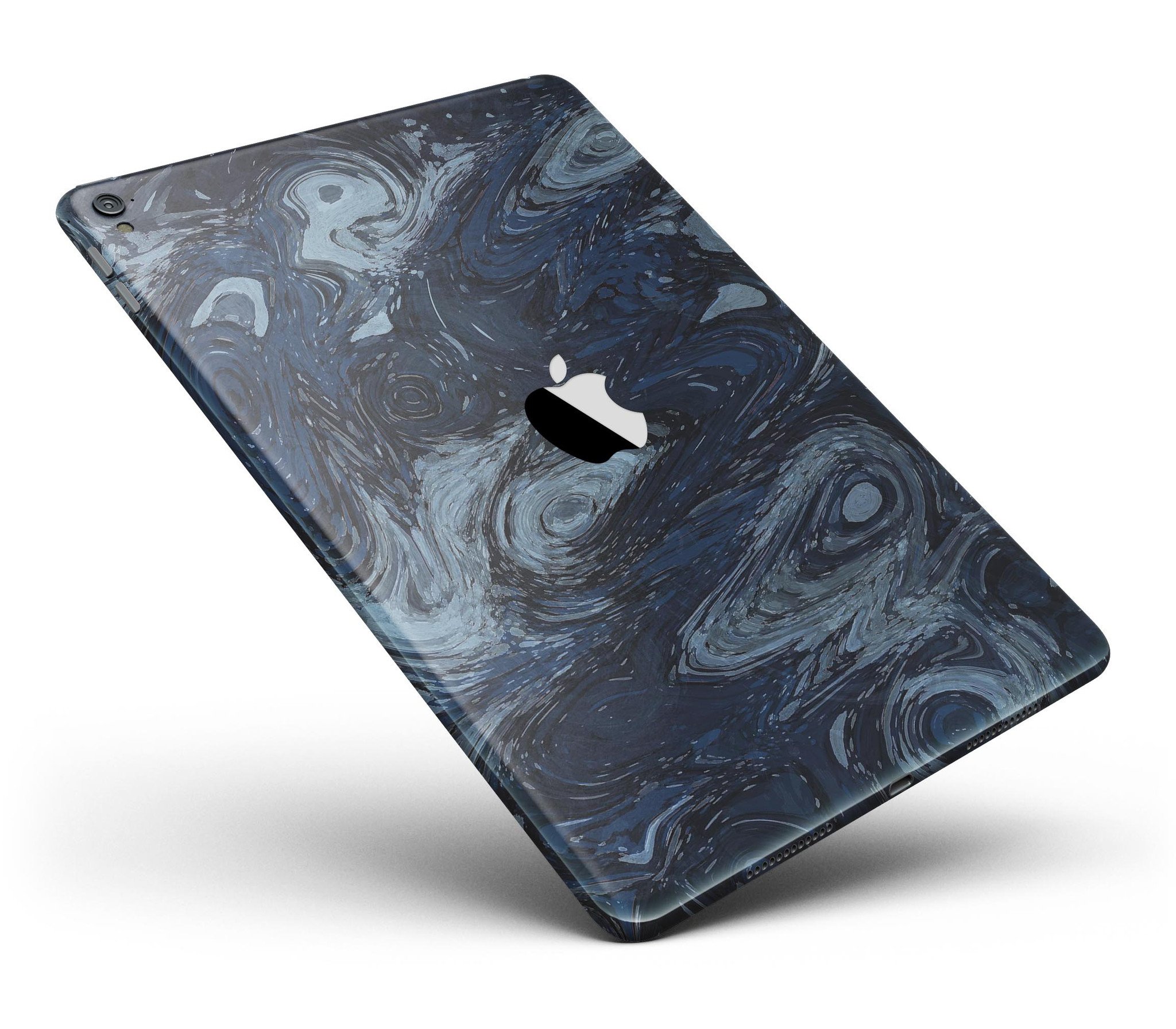 Dark Slate Marble Surface V32 Full Body Skin for iPad Pro, showcasing a sleek marble design that enhances device aesthetics.