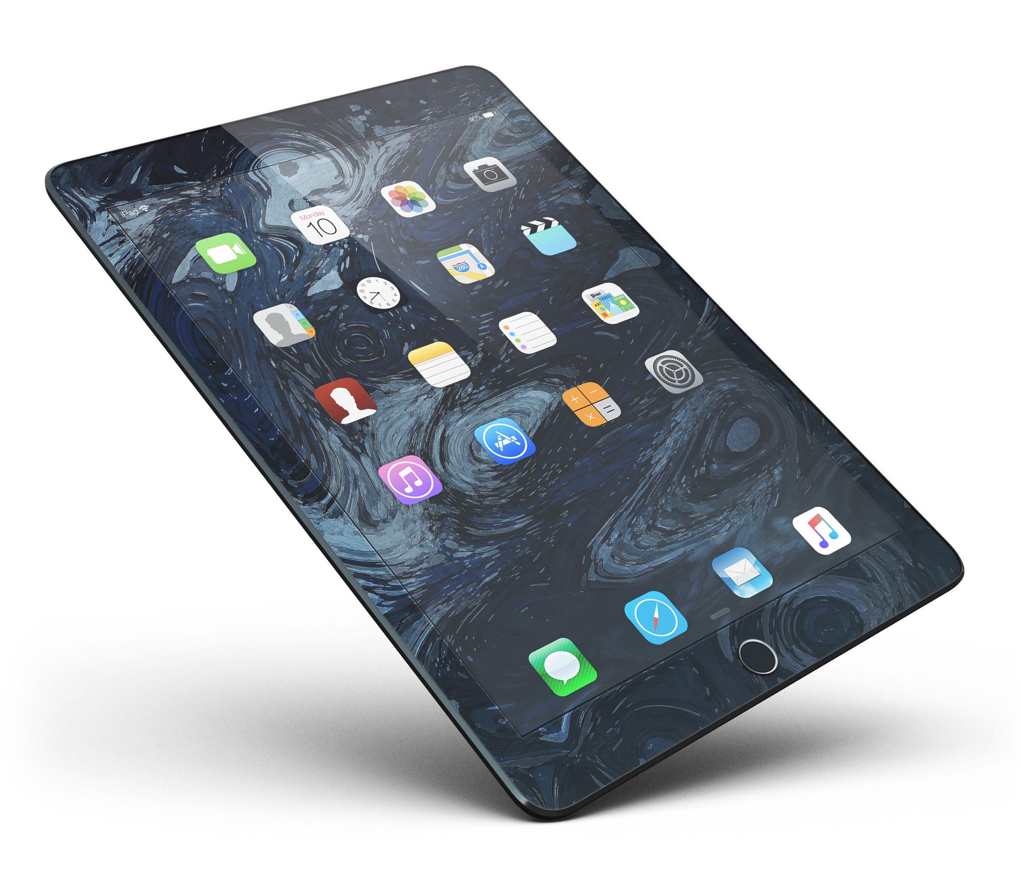 Dark Slate Marble Surface V32 Full Body Skin for iPad Pro, showcasing a sleek marble design that enhances device aesthetics.