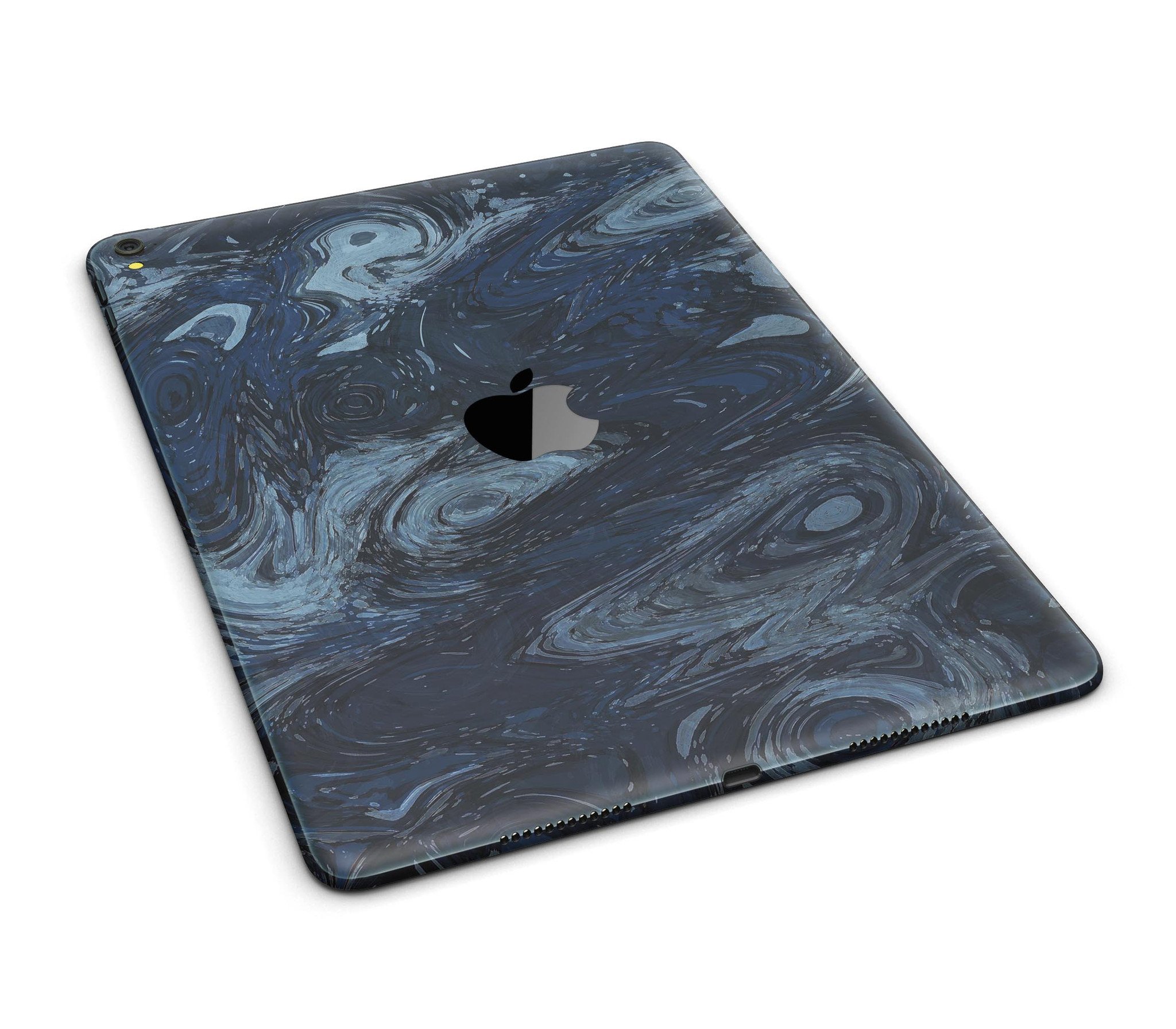 Dark Slate Marble Surface V32 Full Body Skin for iPad Pro, showcasing a sleek marble design that enhances device aesthetics.