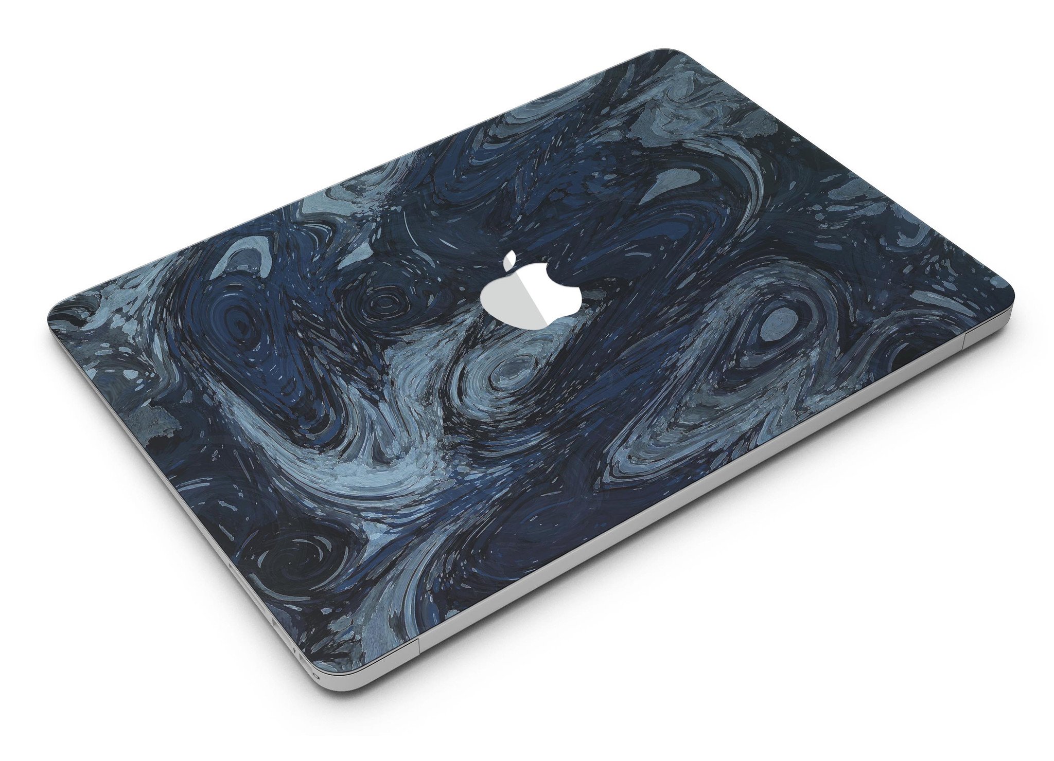 Dark Slate Marble Skin Kit for MacBook Air, showcasing a sleek marble design that enhances the device's appearance while providing protection.