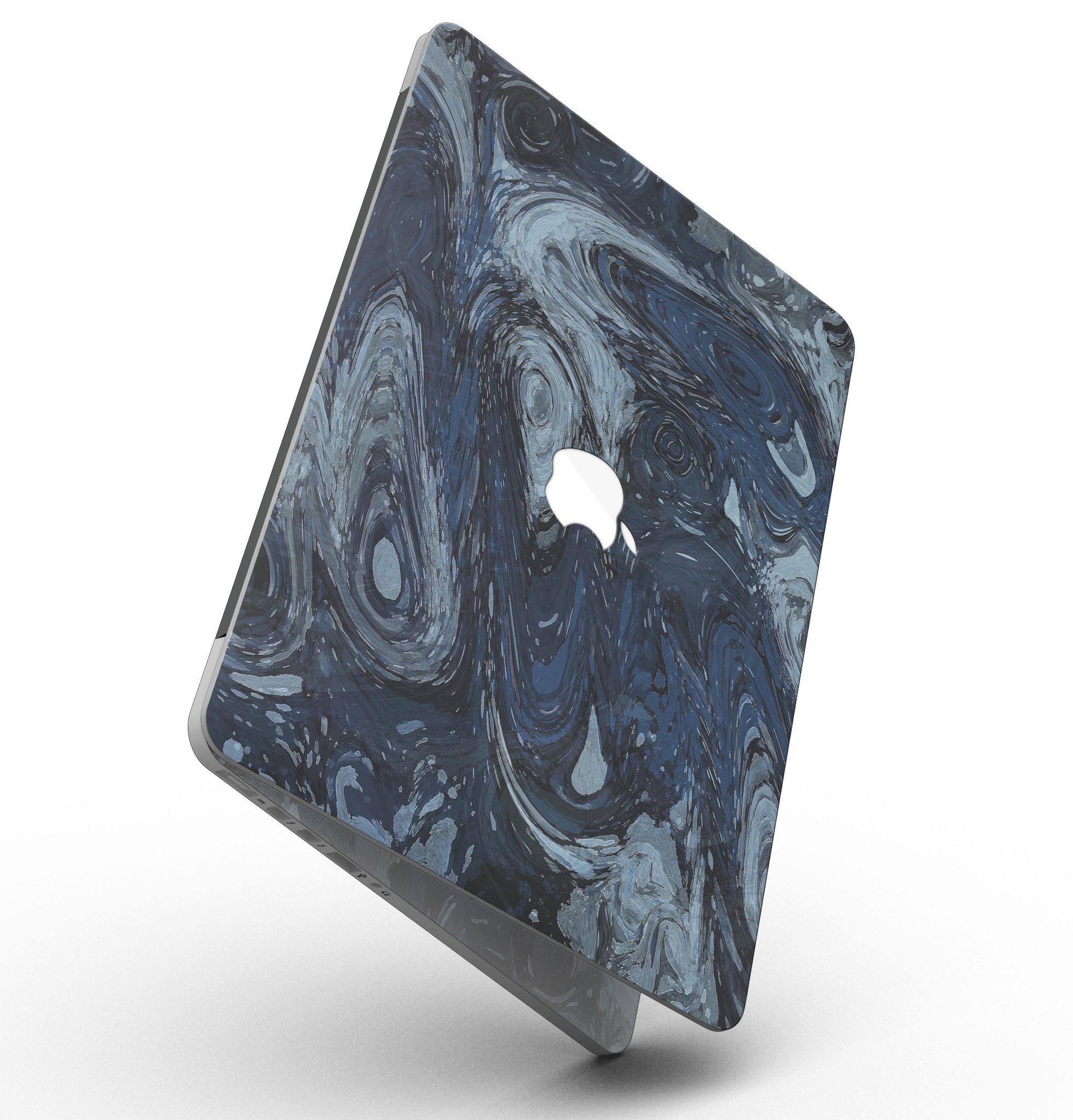 Dark Slate Marble Surface V32 skin applied on a MacBook Pro with Retina Display, showcasing its elegant design and fit.