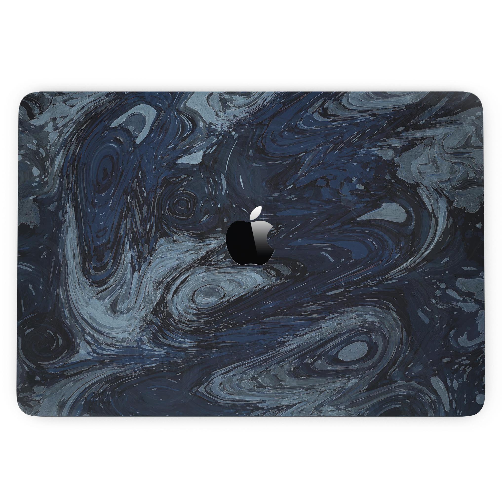 Dark Slate Marble Skin Kit for MacBook Pro with Touch Bar, showcasing a sleek marble design that enhances device aesthetics.