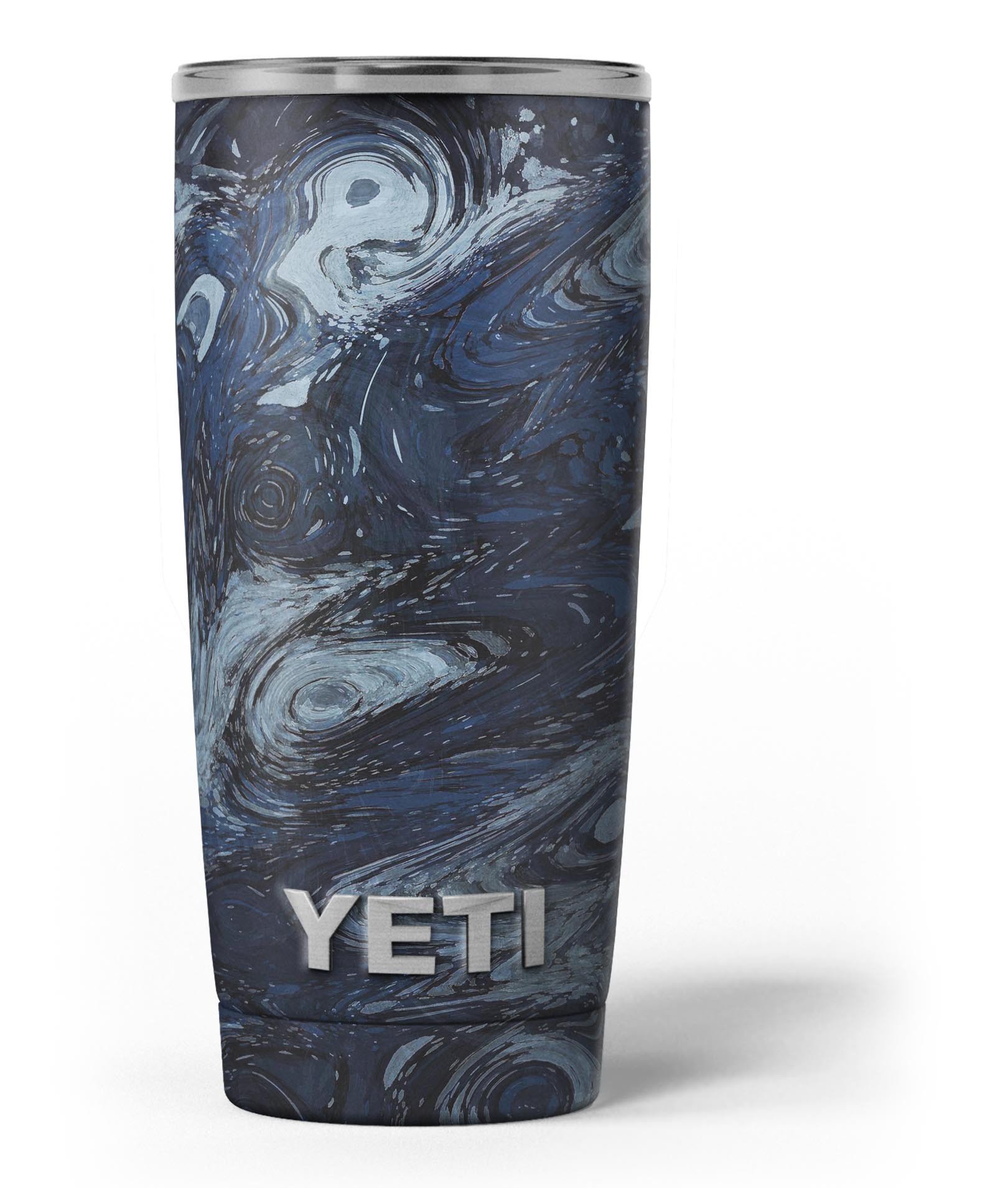 Dark Slate Marble Skin Decal Vinyl Wrap Kit for Yeti Cooler, showcasing a stylish and durable design.