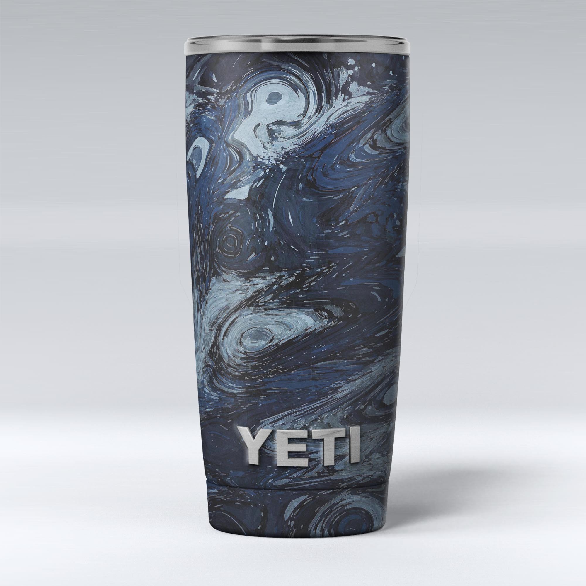 Dark Slate Marble Skin Decal Vinyl Wrap Kit for Yeti Cooler, showcasing a stylish and durable design.