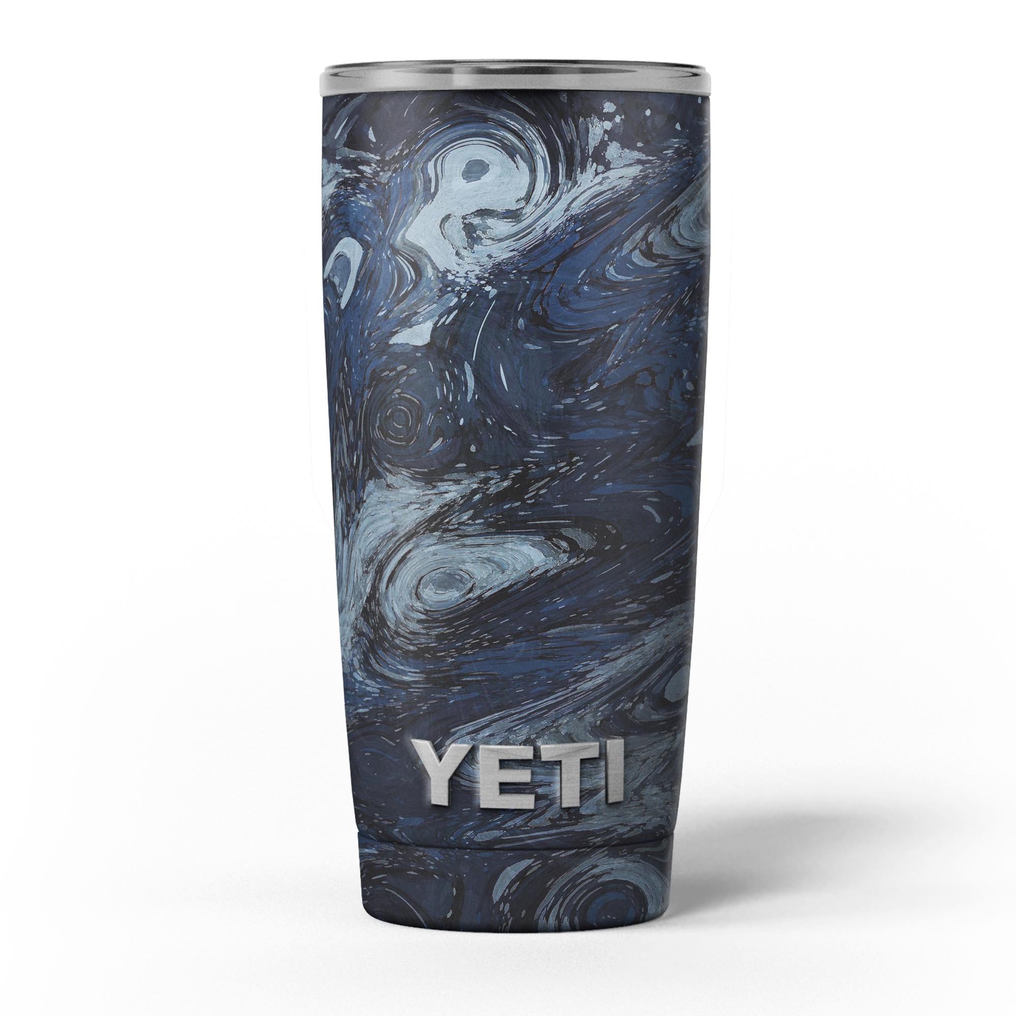 Dark Slate Marble Skin Decal Vinyl Wrap Kit for Yeti Cooler, showcasing a stylish and durable design.