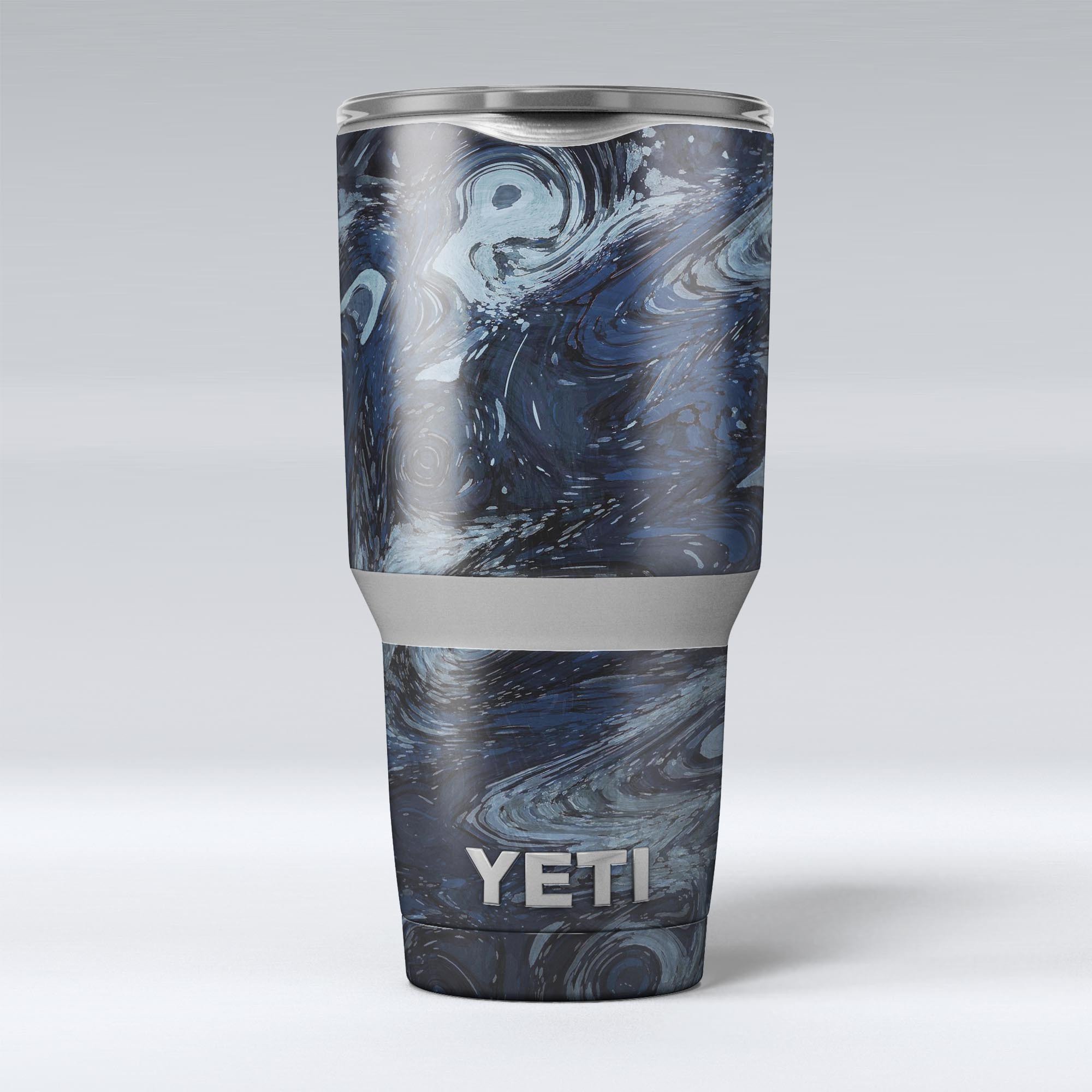 Dark Slate Marble Skin Decal Vinyl Wrap Kit for Yeti Cooler, showcasing a stylish and durable design.