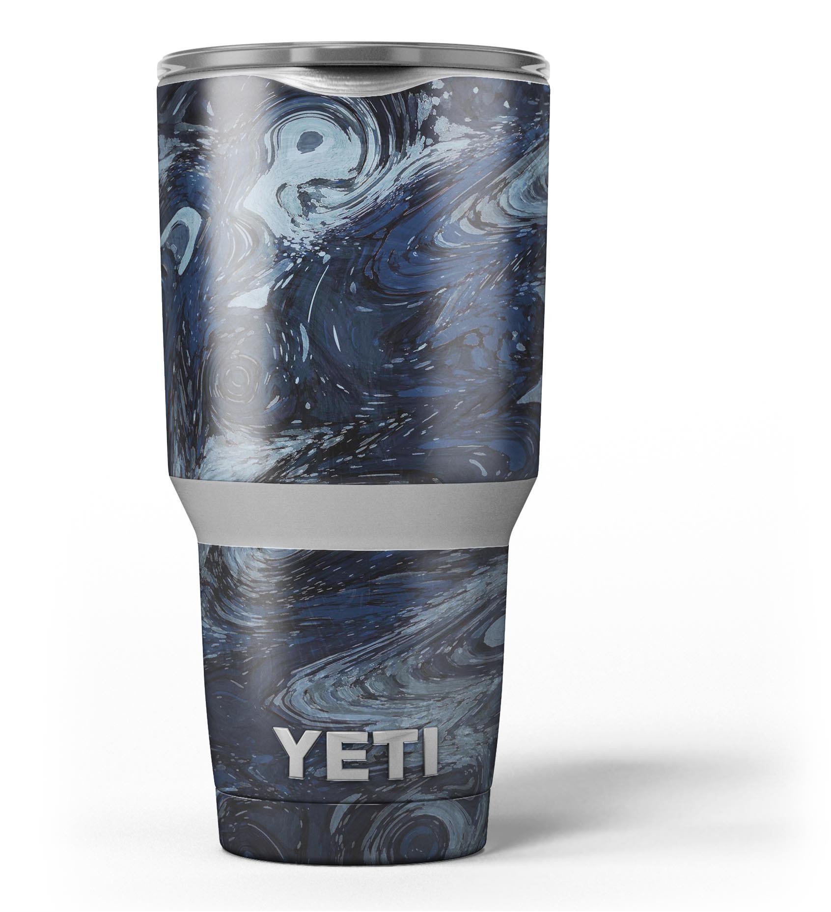 Dark Slate Marble Skin Decal Vinyl Wrap Kit for Yeti Cooler, showcasing a stylish and durable design.