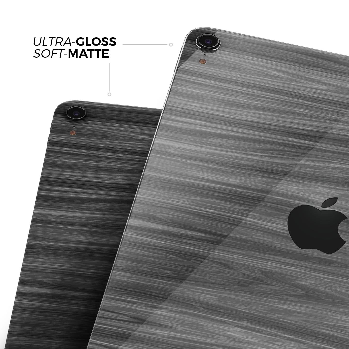 Dark Slate Wood skin decal for Apple iPad Pro 12.9", showcasing its premium finish and design.