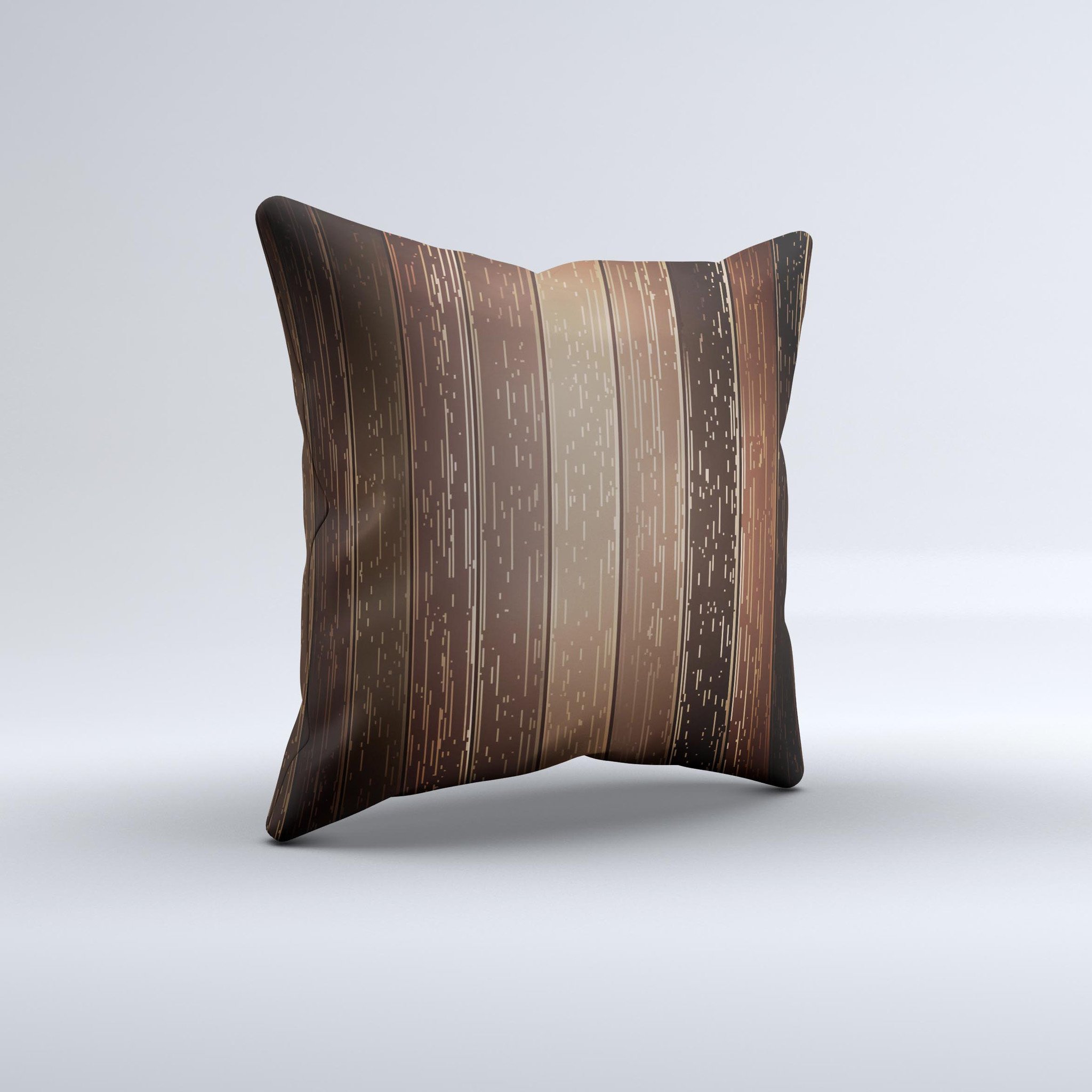 Dark Wood Texture V5 ink-Fuzed Decorative Throw Pillow showcasing a unique handcrafted design with rich wood texture.