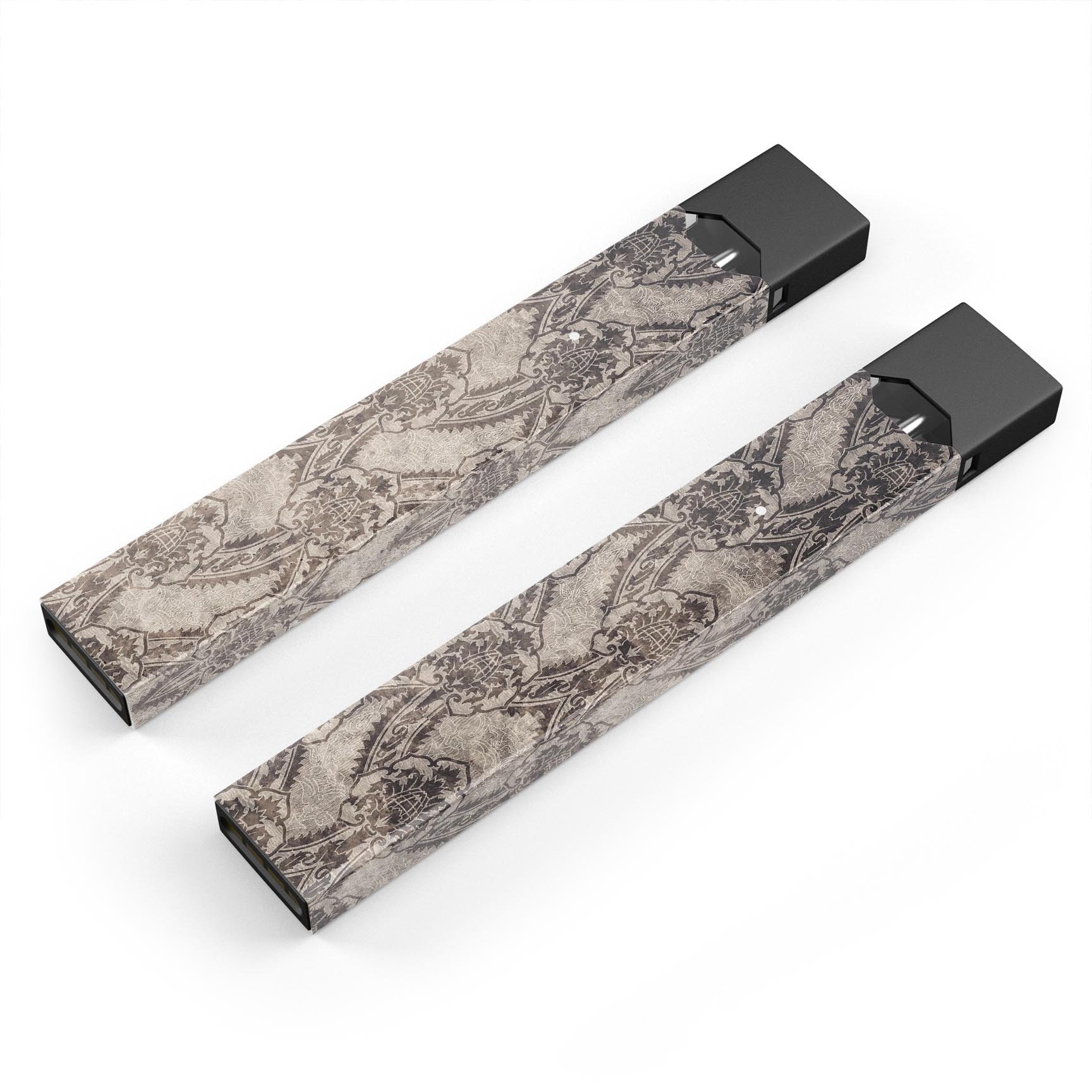 Decadent Draped Damask Pattern skin-wrap for JUUL device, showcasing intricate design and premium quality.