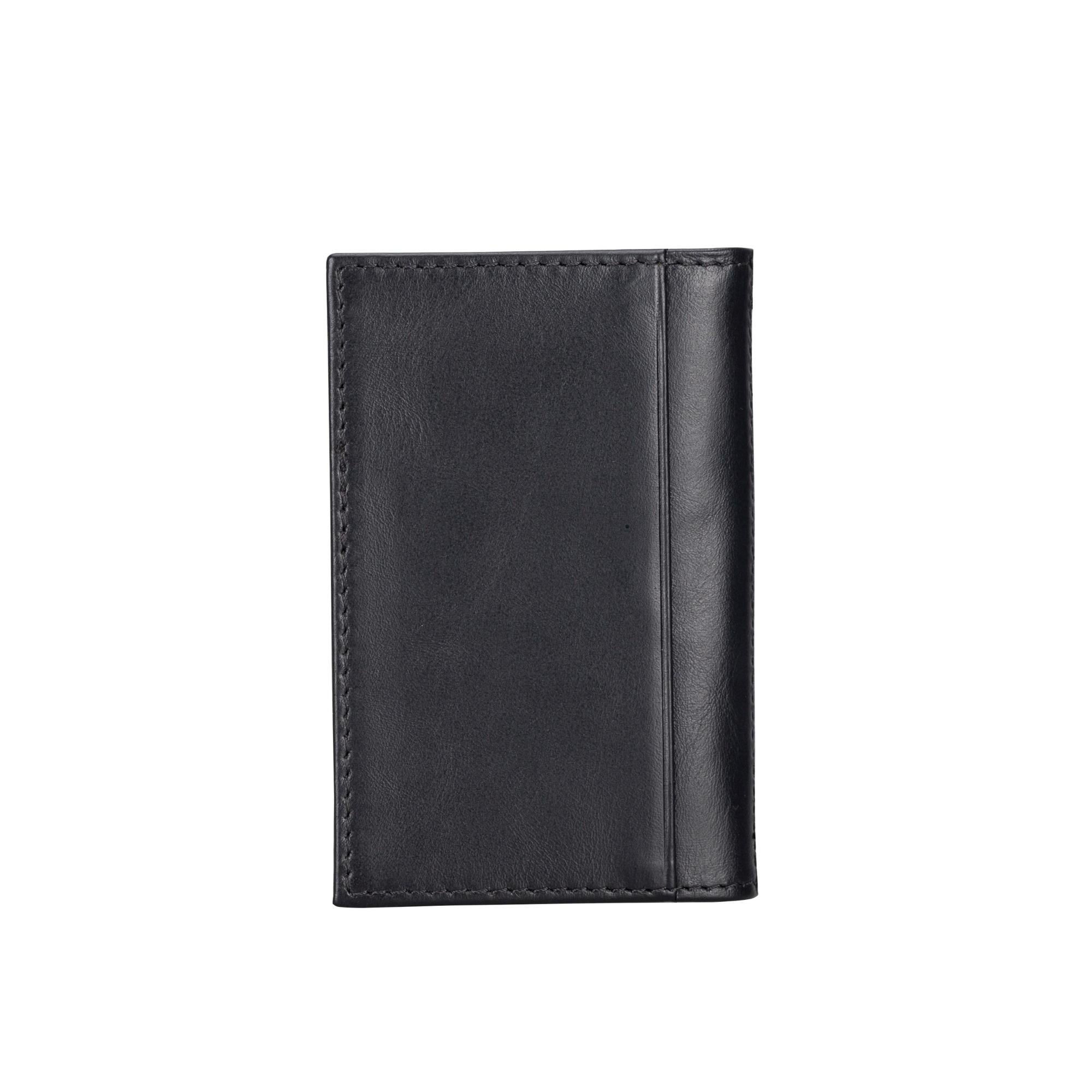 Denver Luxury Full-Grain Leather Cardholder for Men, showcasing its sleek design and premium leather texture.