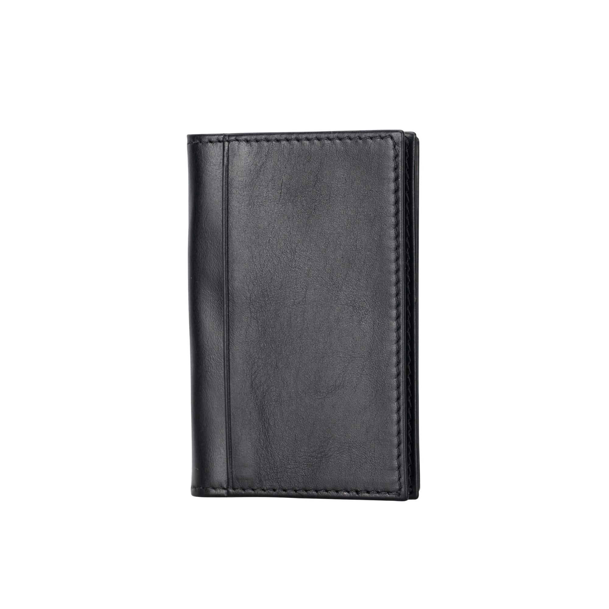 Denver Luxury Full-Grain Leather Cardholder for Men, showcasing its sleek design and premium leather texture.