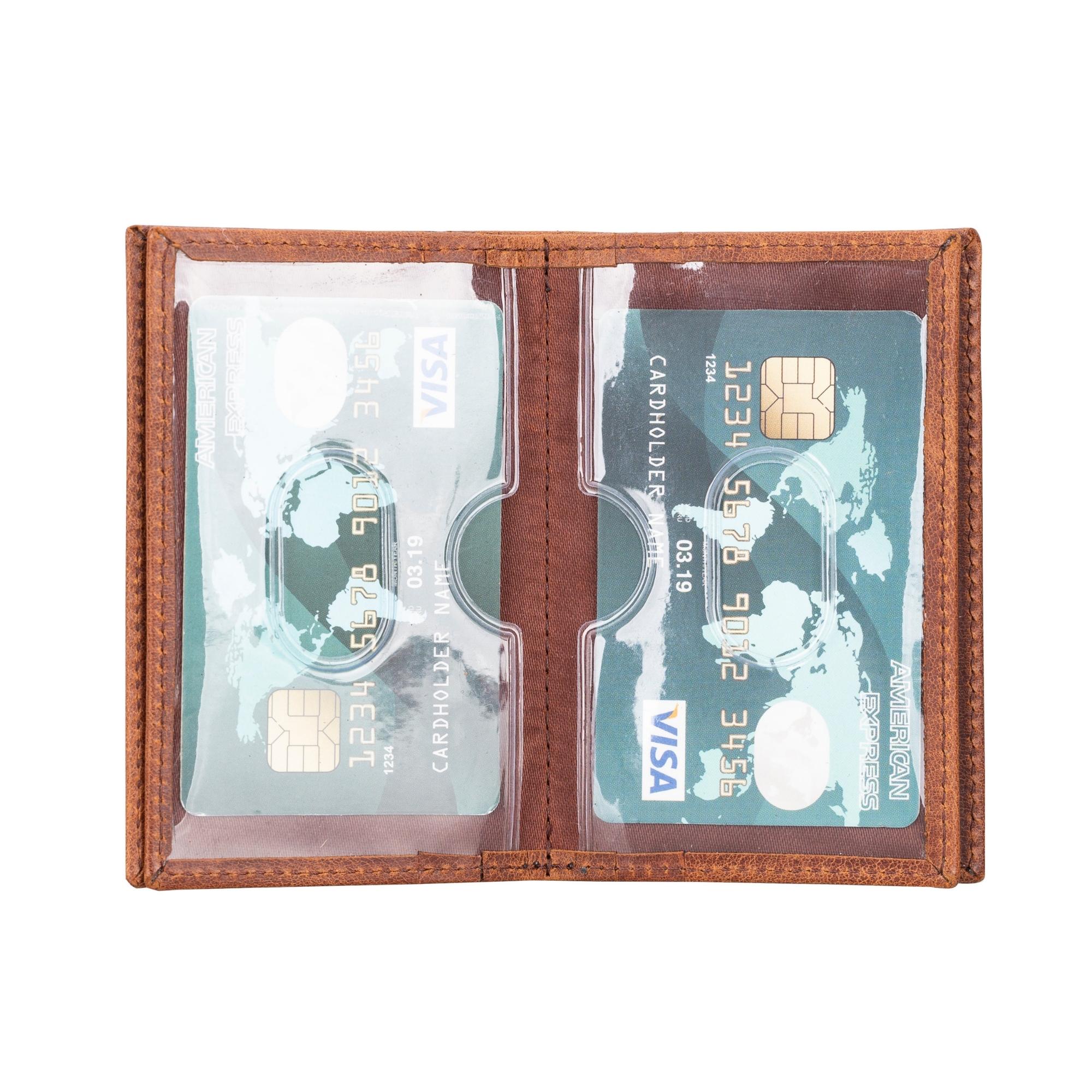 Denver Luxury Full-Grain Leather Cardholder for Men, showcasing its sleek design and premium leather texture.