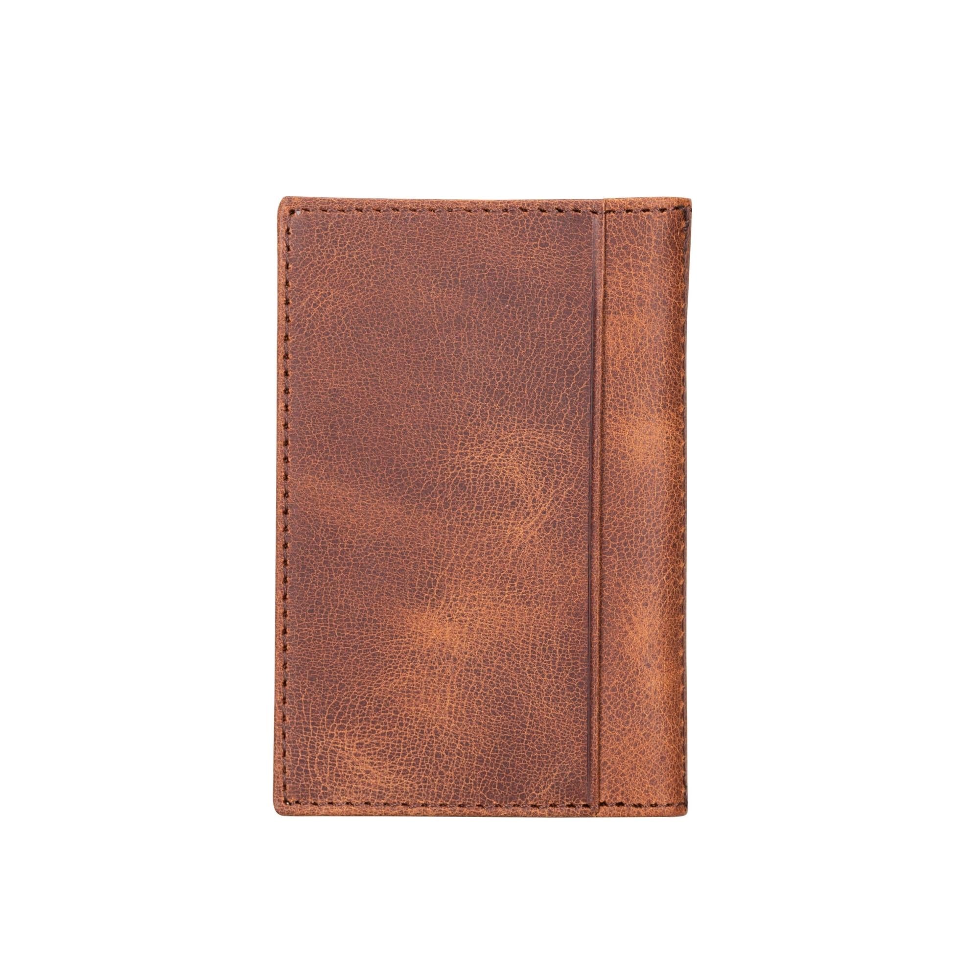 Denver Luxury Full-Grain Leather Cardholder for Men, showcasing its sleek design and premium leather texture.