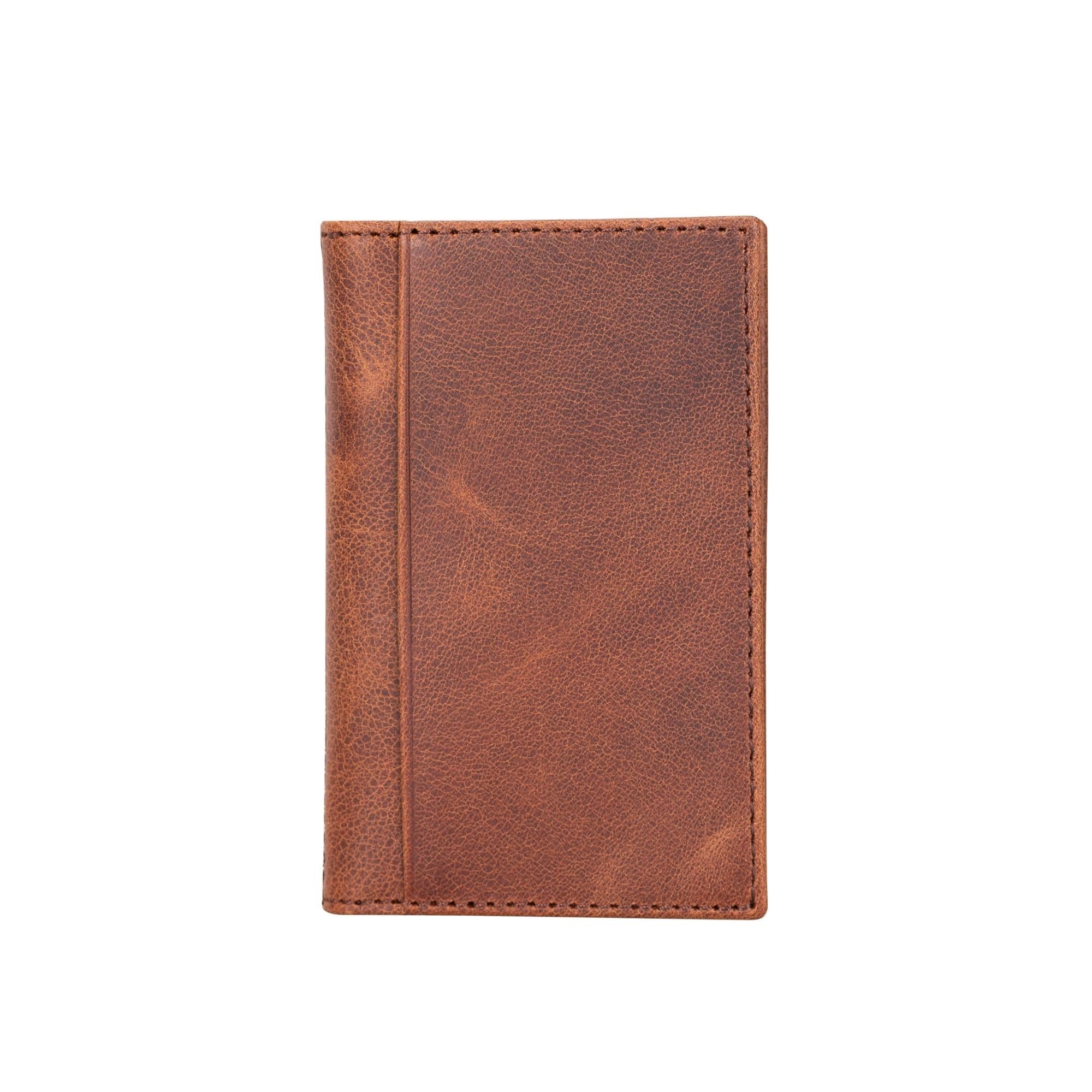 Denver Luxury Full-Grain Leather Cardholder for Men, showcasing its sleek design and premium leather texture.