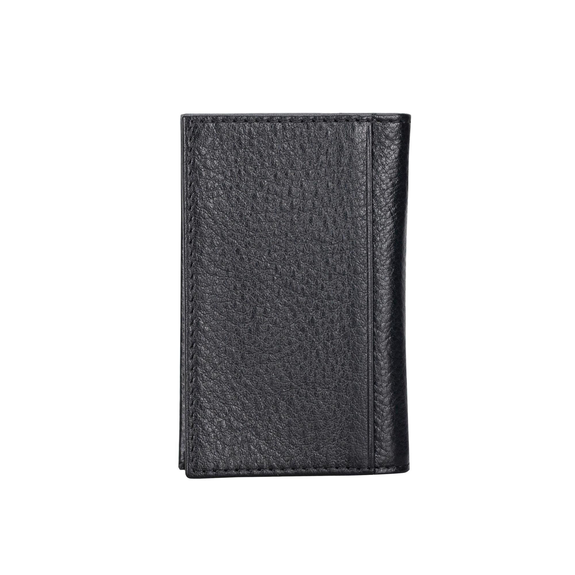 Denver Luxury Full-Grain Leather Cardholder for Men, showcasing its sleek design and premium leather texture.